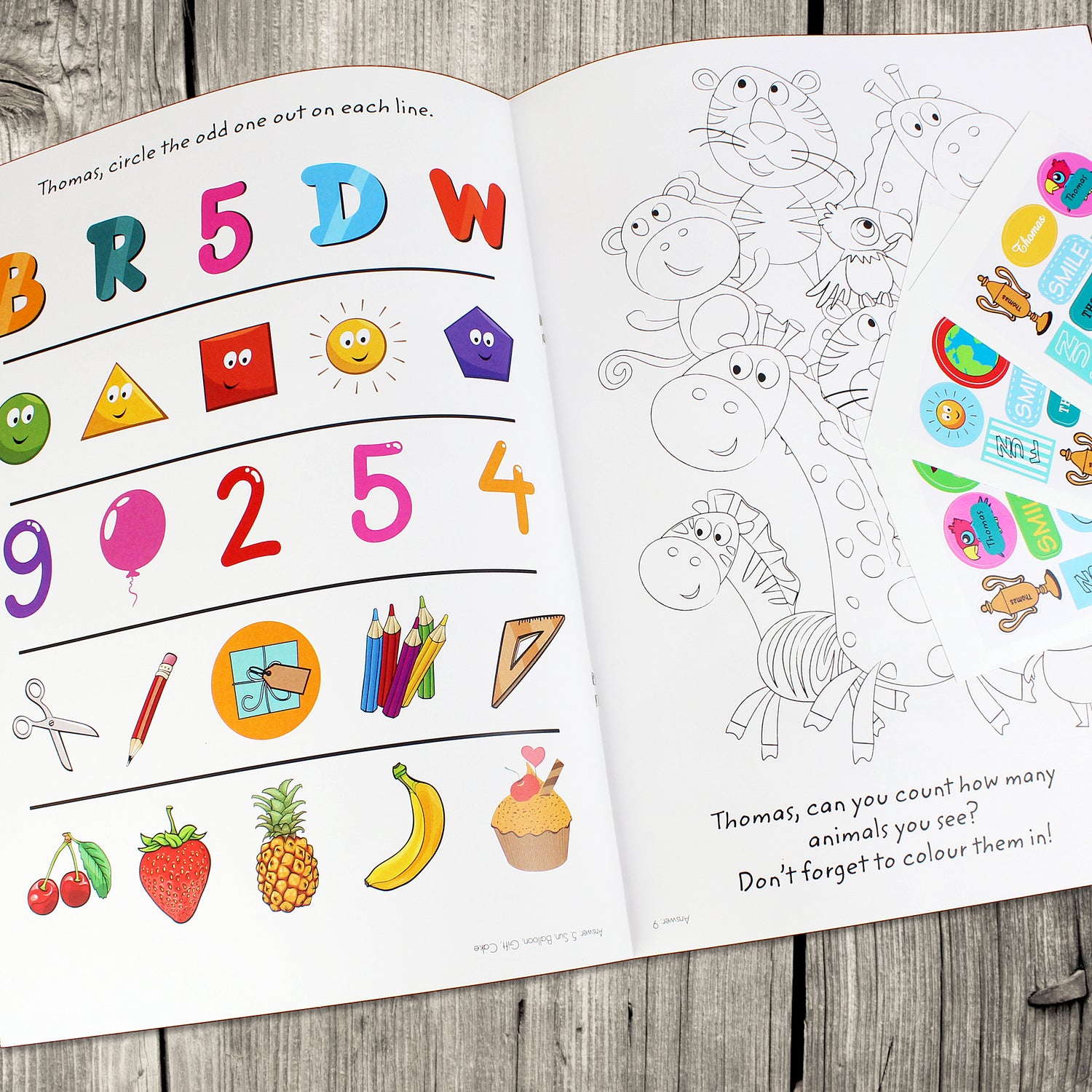 Personalised Activity Book with Stickers - gift & personalise