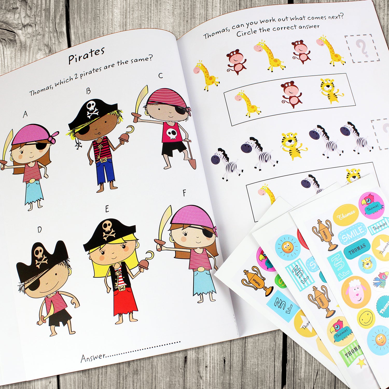 Personalised Activity Book with Stickers - gift & personalise