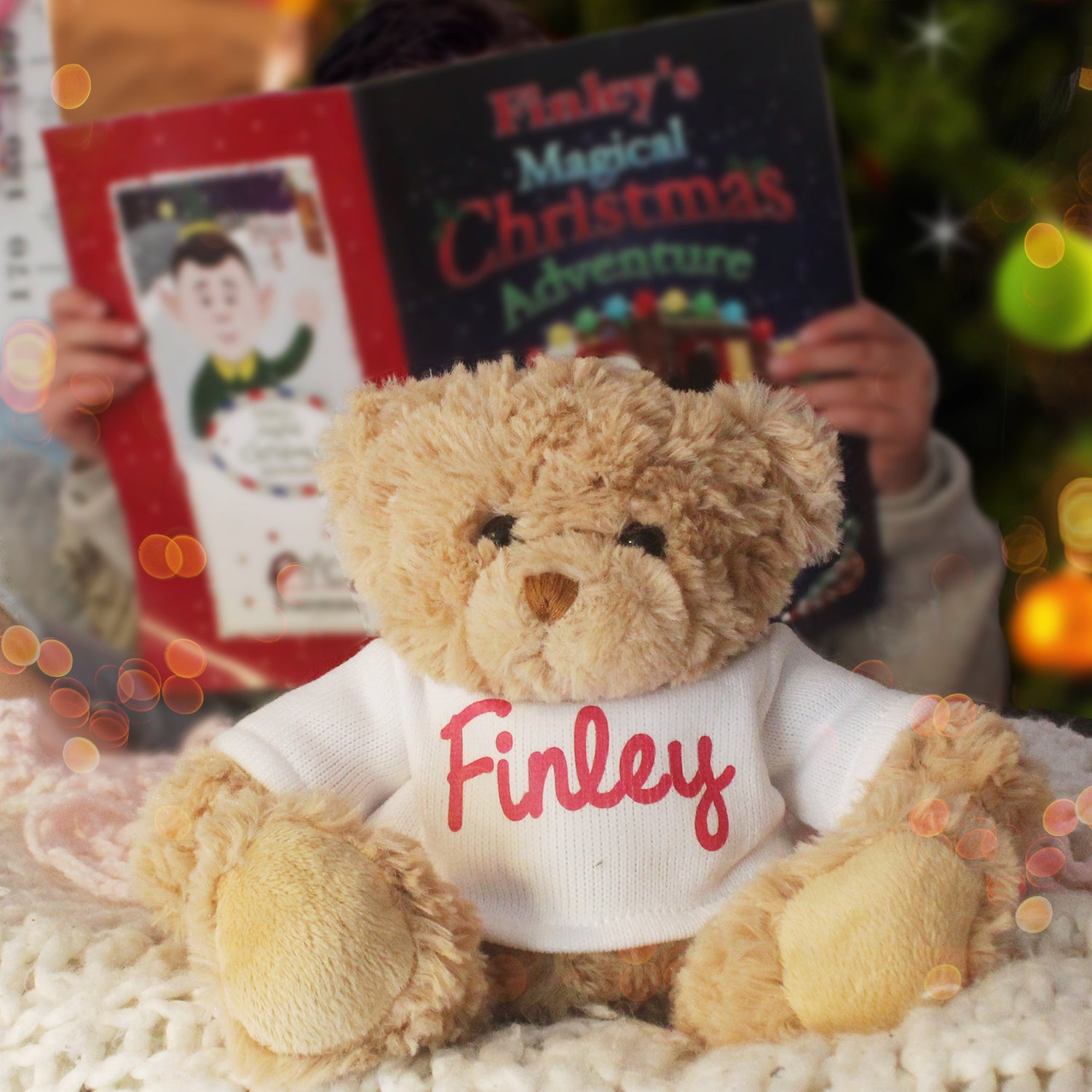 Personalised Magical Christmas Adventure Story Book and Personalised Teddy Bear - gift & personalise