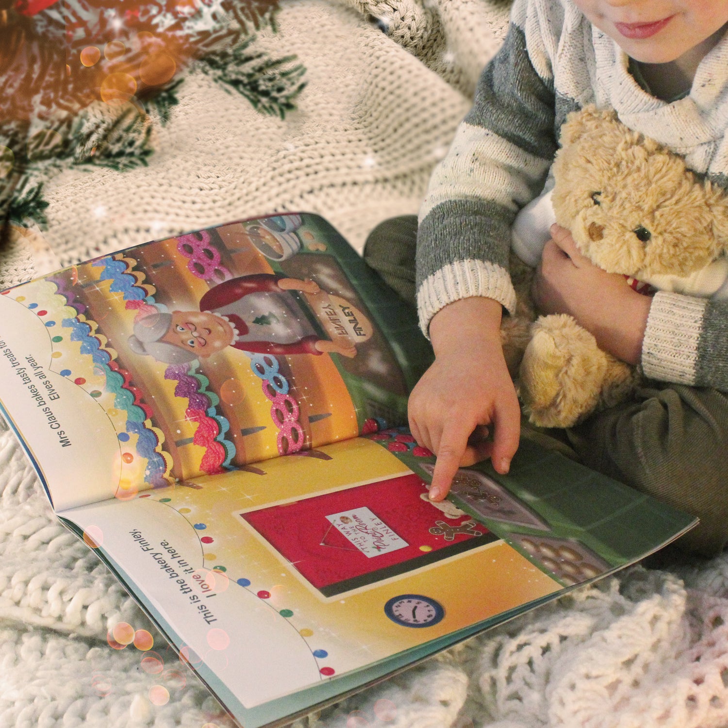 Personalised Magical Christmas Adventure Story Book and Personalised Teddy Bear - gift & personalise