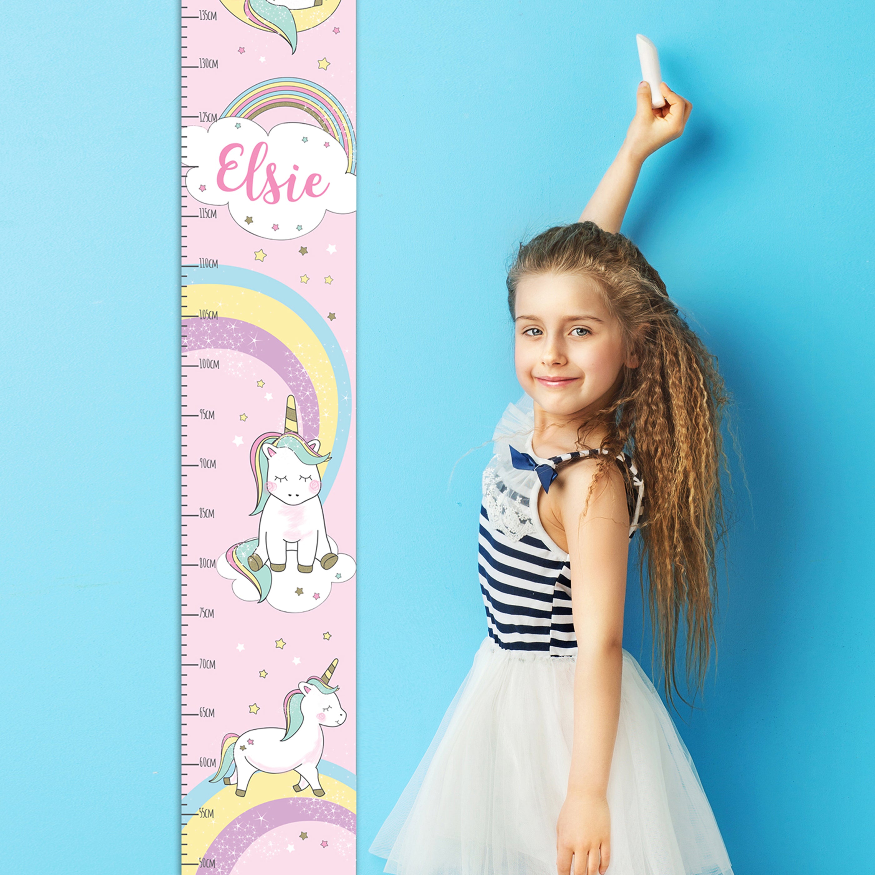 Personalised Baby Unicorn Height Chart - gift & personalise