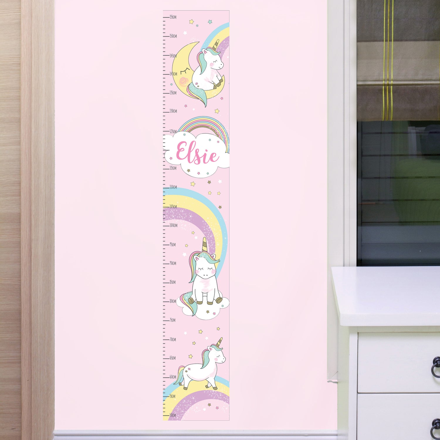 Personalised Baby Unicorn Height Chart - gift & personalise