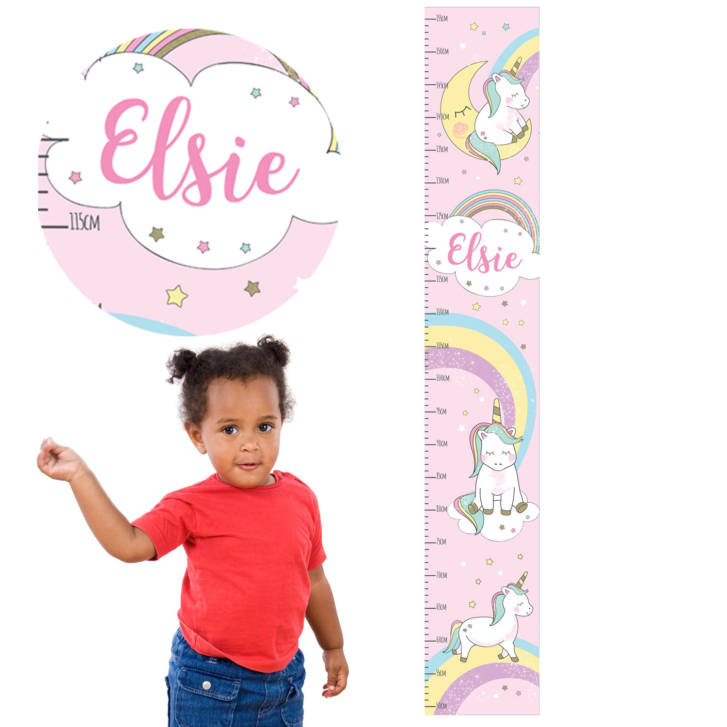 Personalised Baby Unicorn Height Chart - gift & personalise