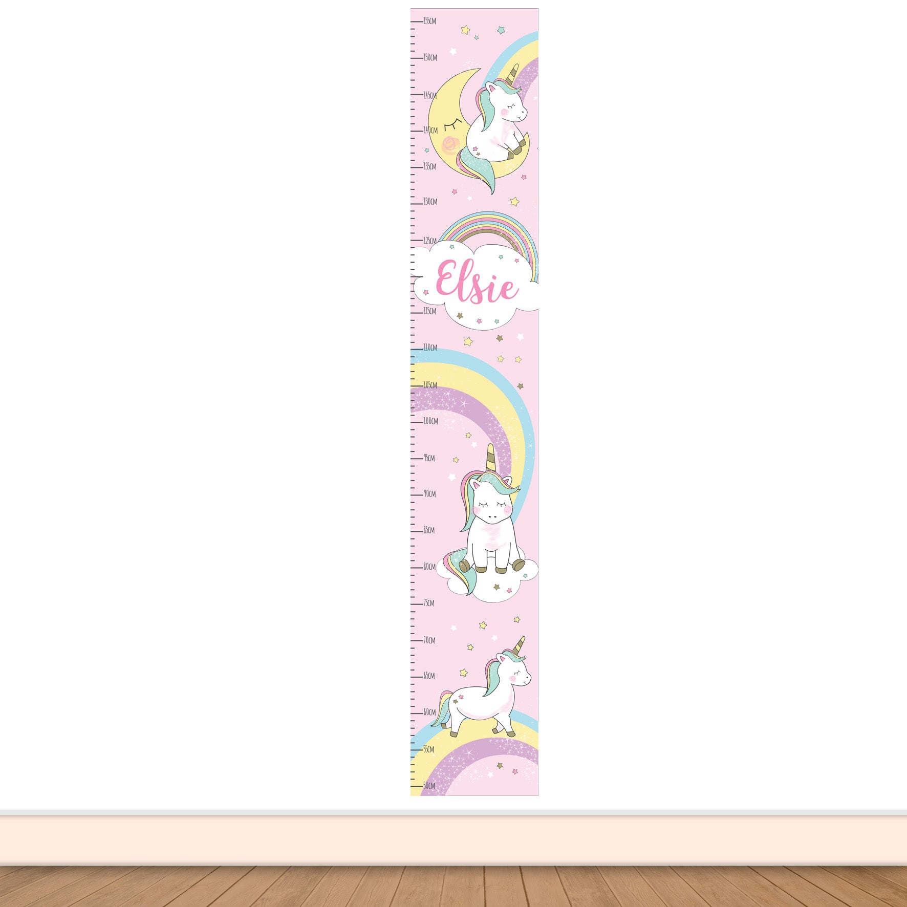 Personalised Baby Unicorn Height Chart - gift & personalise