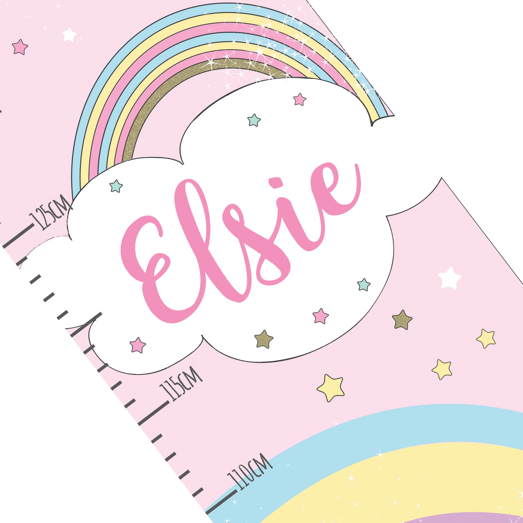 Personalised Baby Unicorn Height Chart - gift & personalise