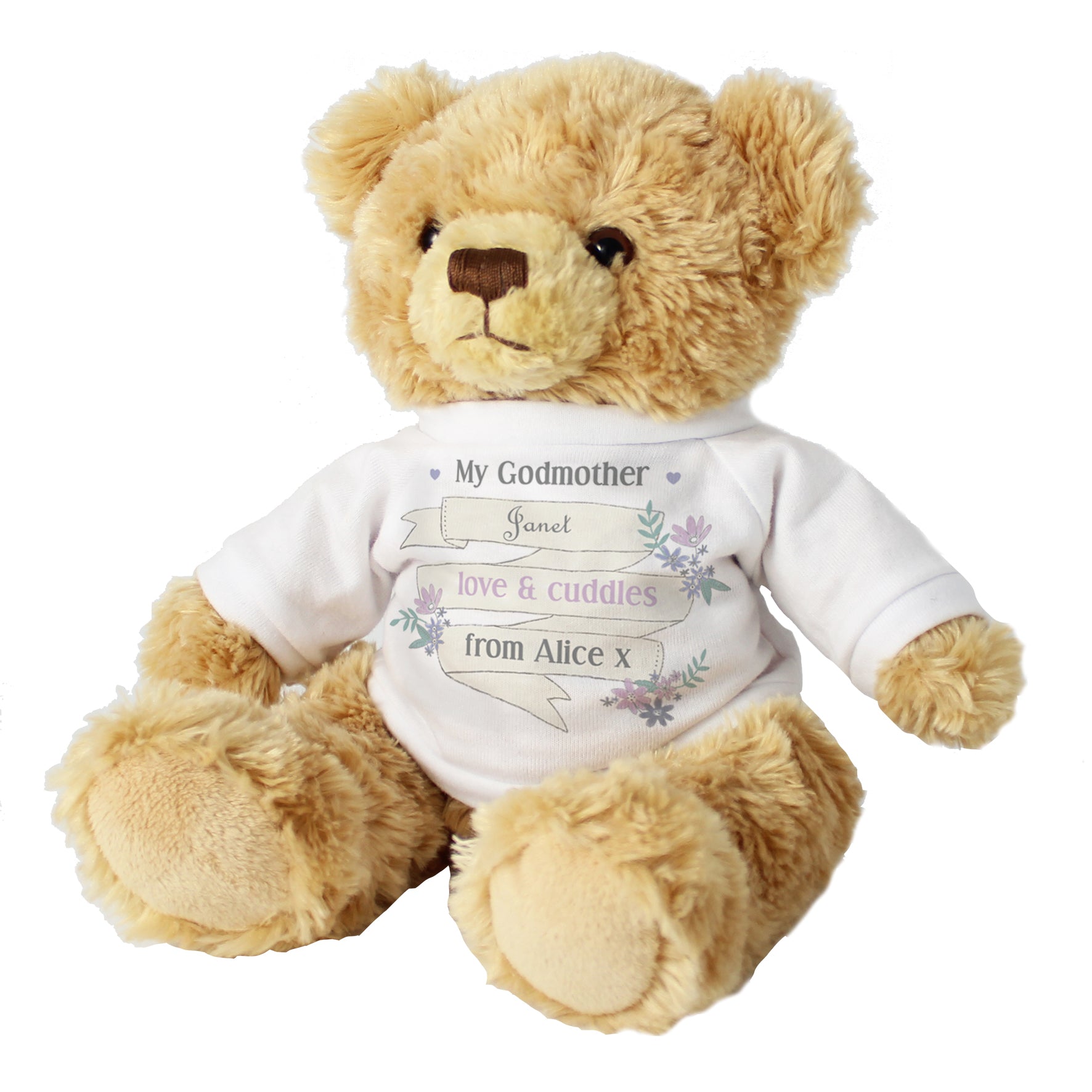 Personalised Garden Bloom Message Teddy Bear - gift & personalise