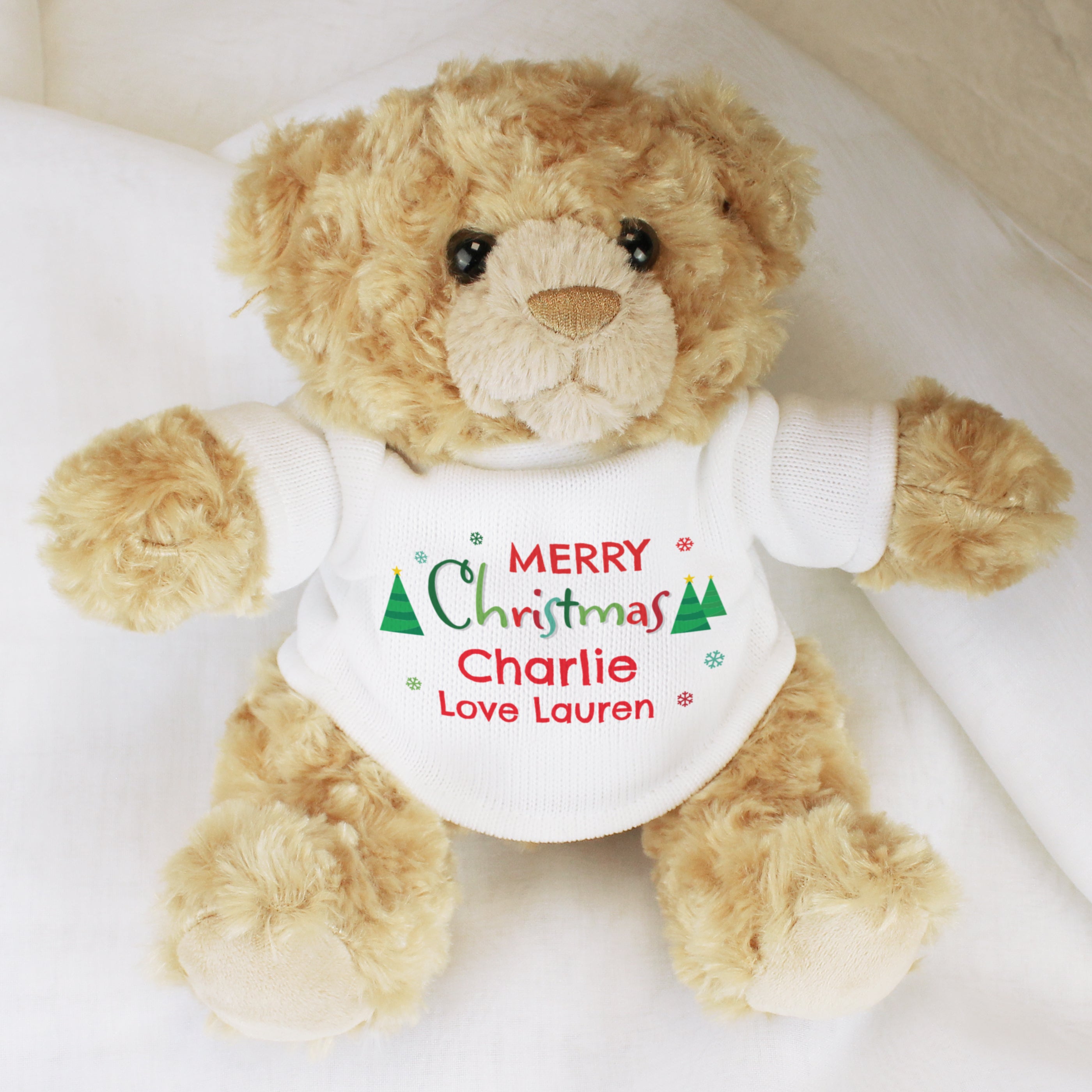 Personalised Merry Christmas Teddy Bear - gift & personalise