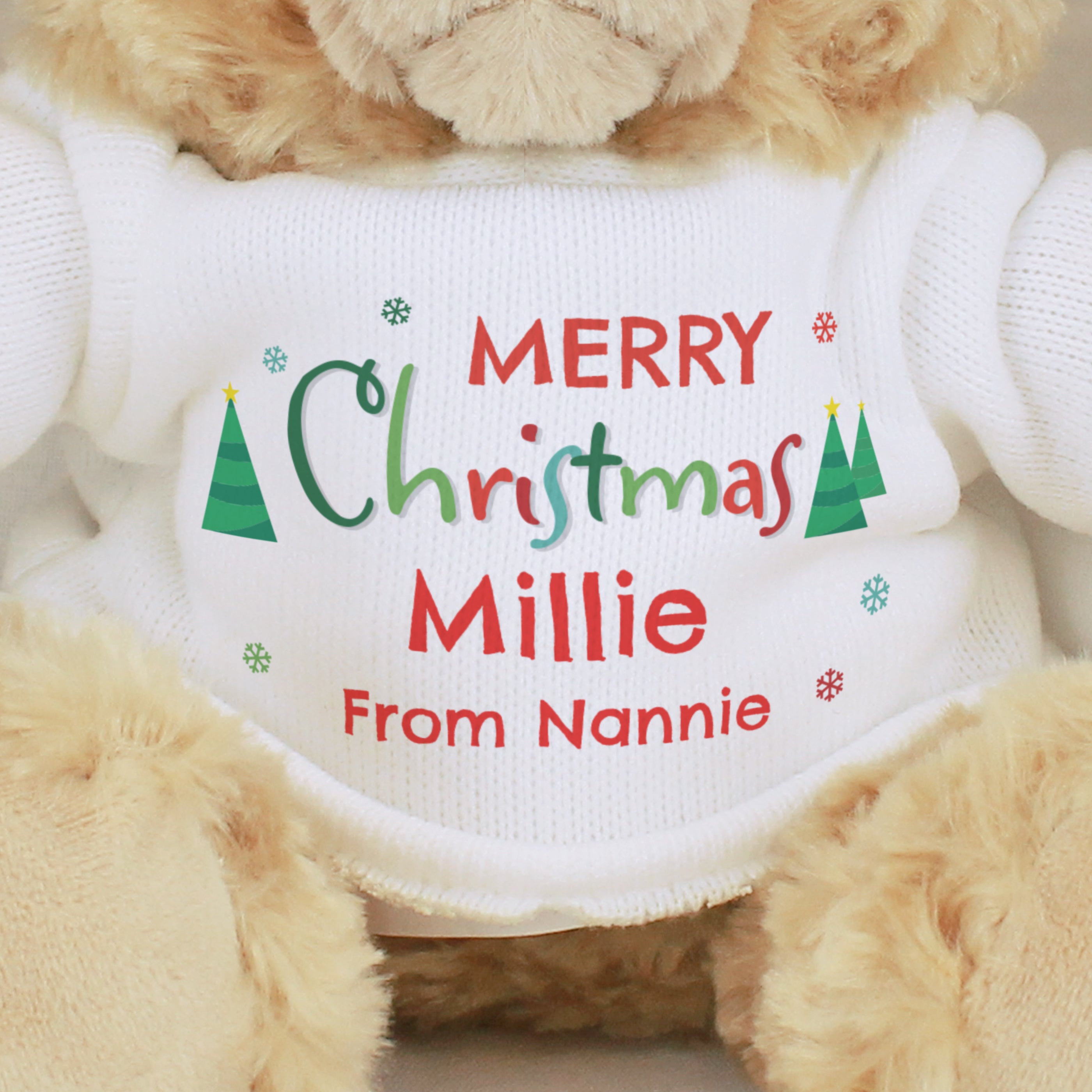 Personalised Merry Christmas Teddy Bear - gift & personalise