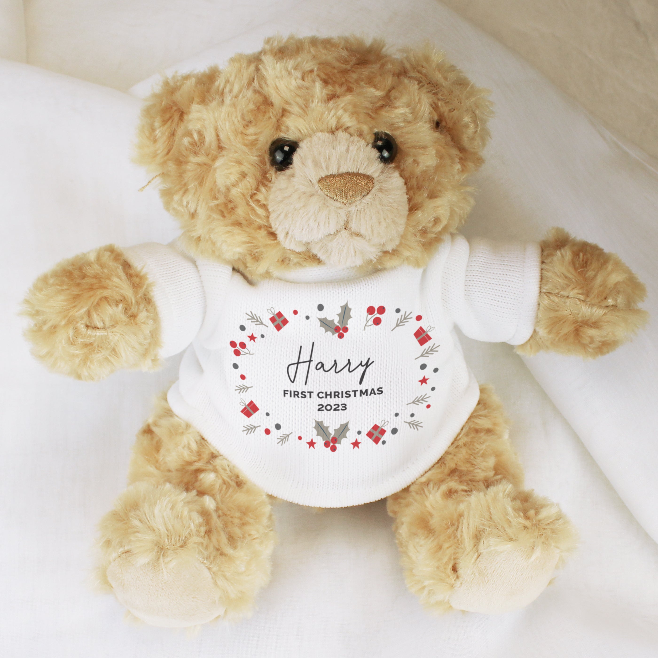 Personalised Christmas Teddy Bear - gift & personalise