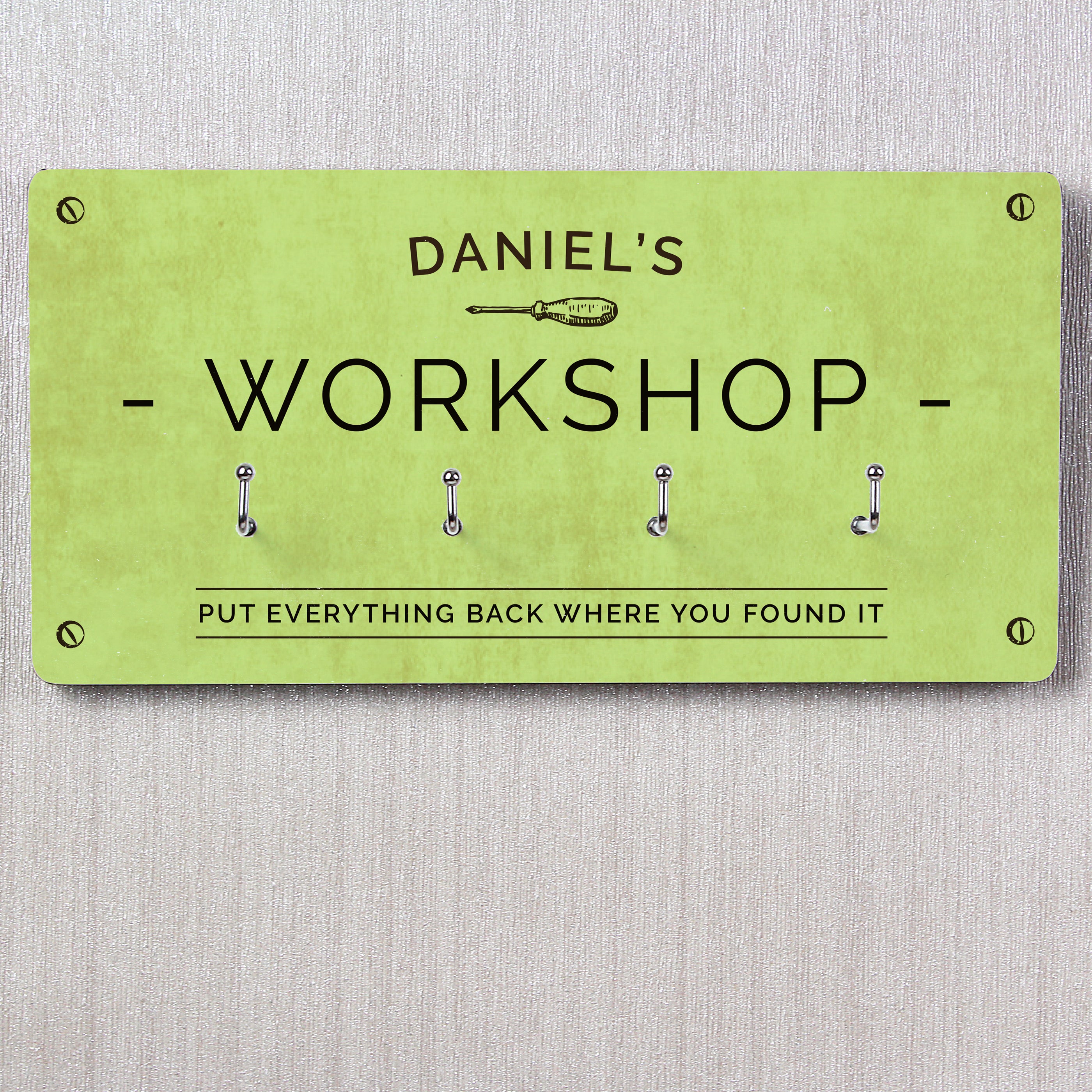 Personalised Workshop Hooks - gift & personalise