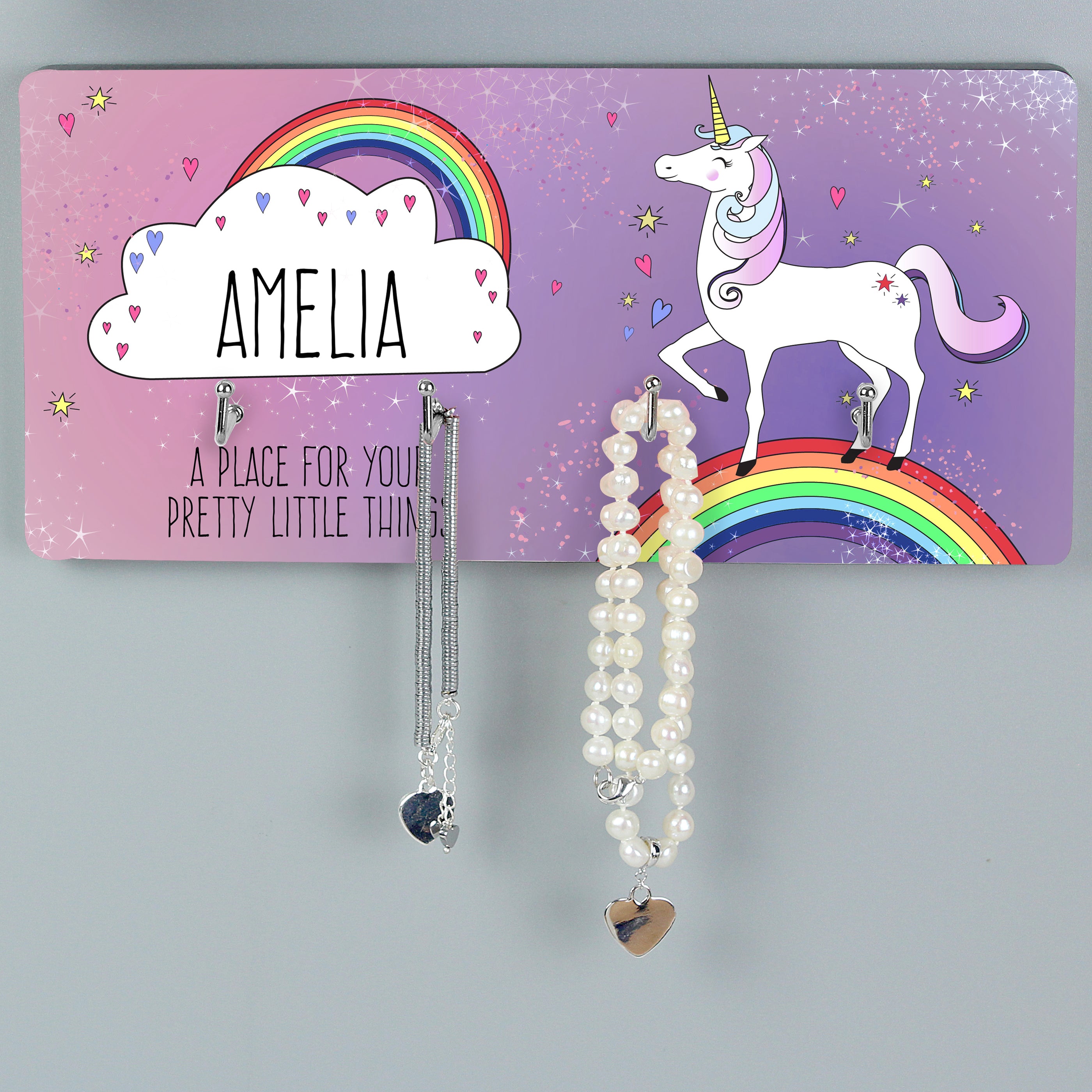 Personalised Unicorn Jewellery Hooks - gift & personalise