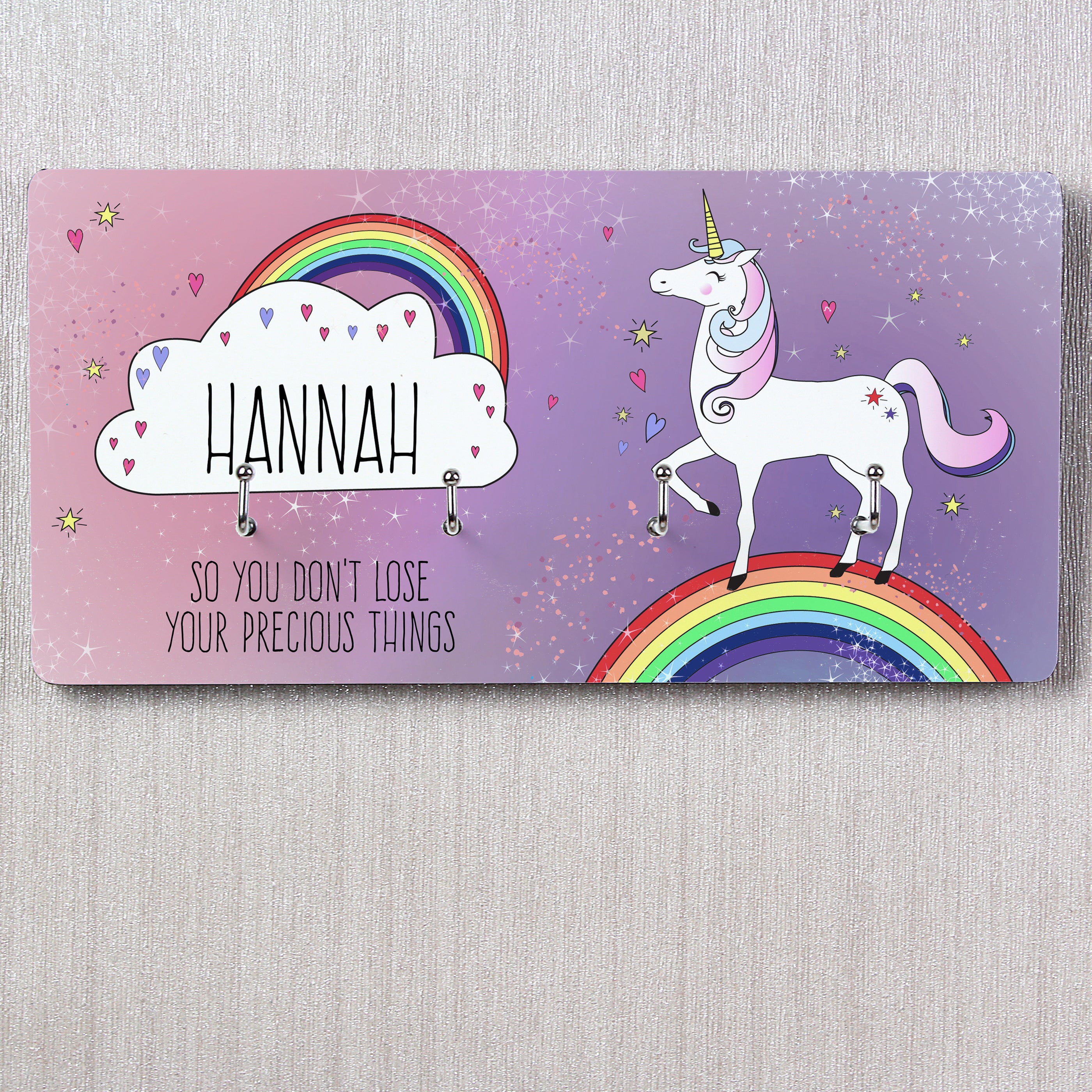 Personalised Unicorn Jewellery Hooks - gift & personalise