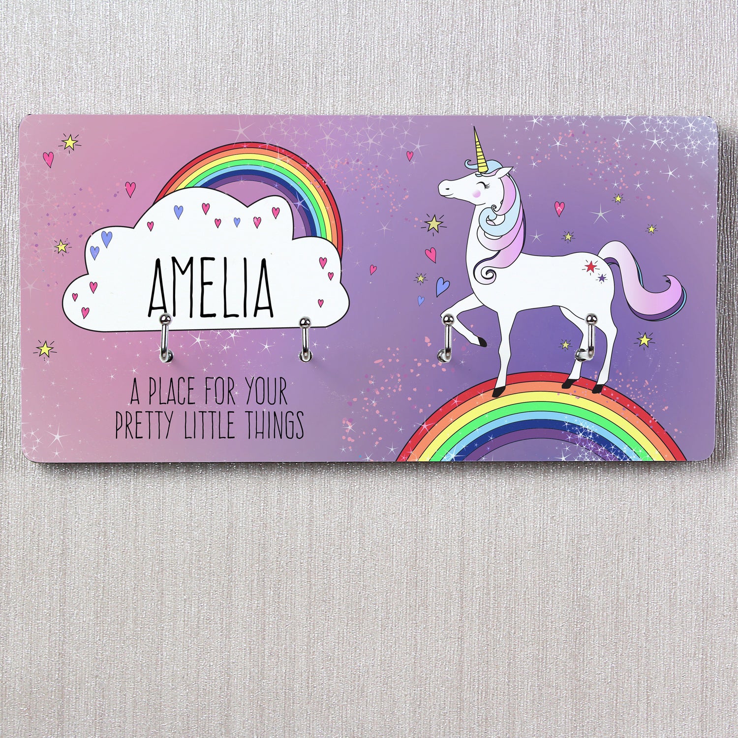 Personalised Unicorn Jewellery Hooks - gift & personalise