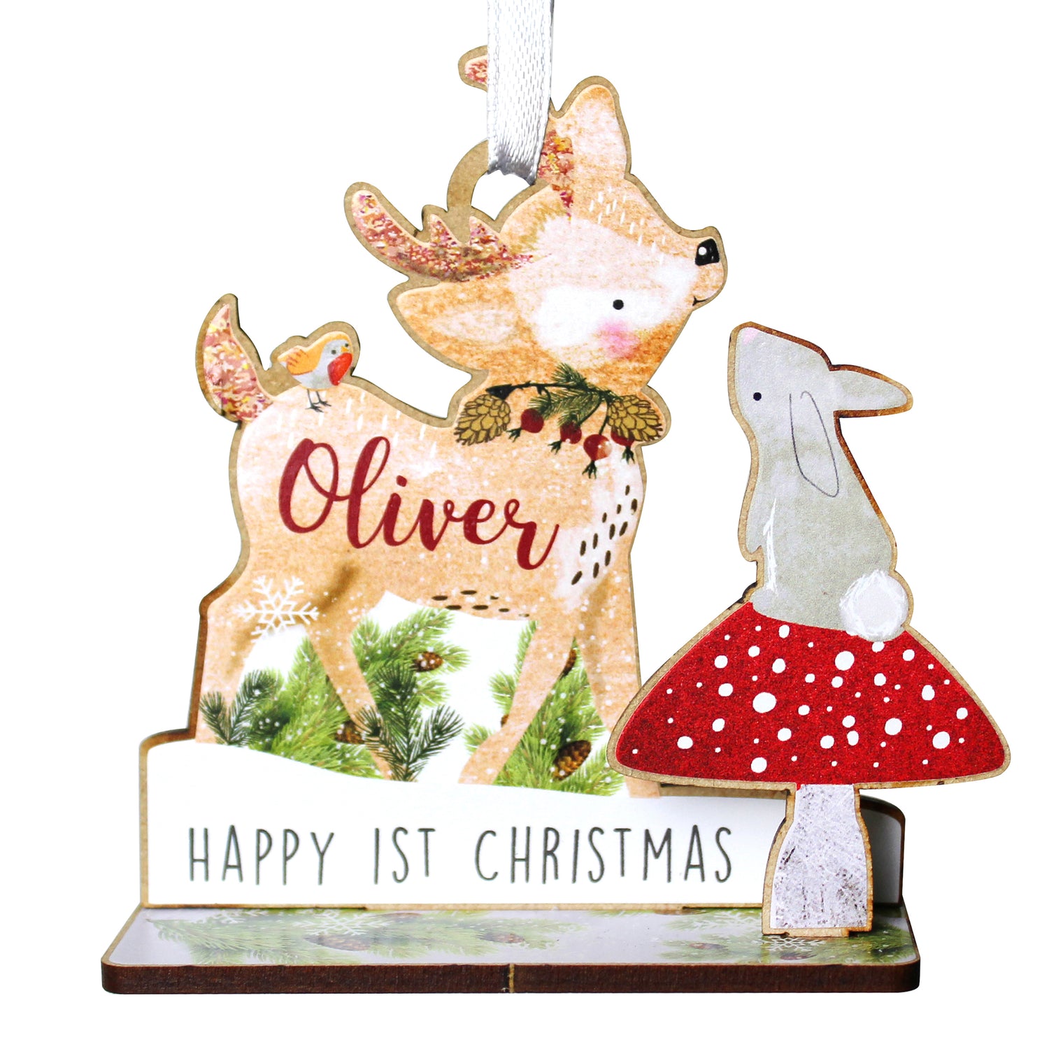 Personalised Make Your Own Festive Fawn 3D Decoration Kit - gift & personalise