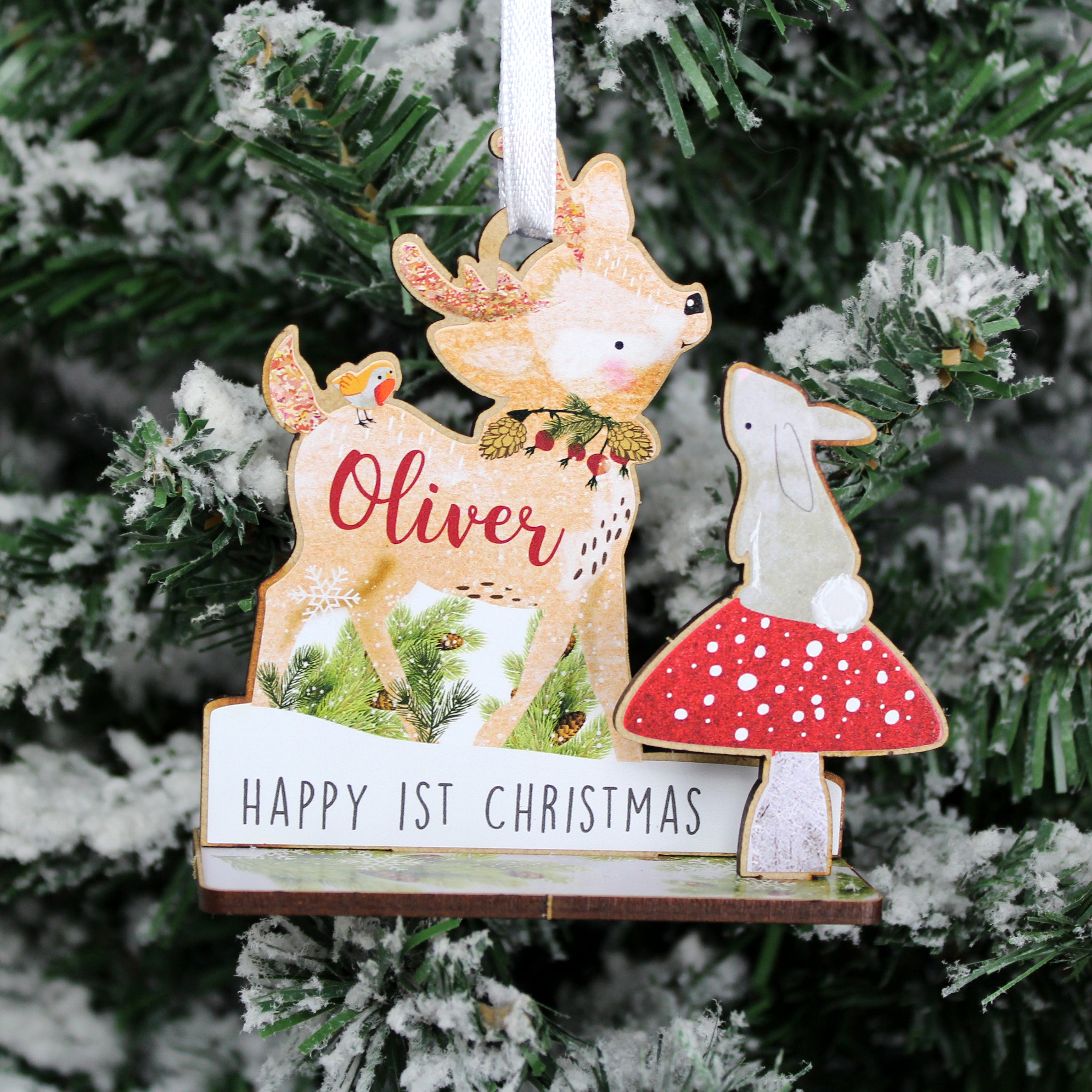 Personalised Make Your Own Festive Fawn 3D Decoration Kit - gift & personalise