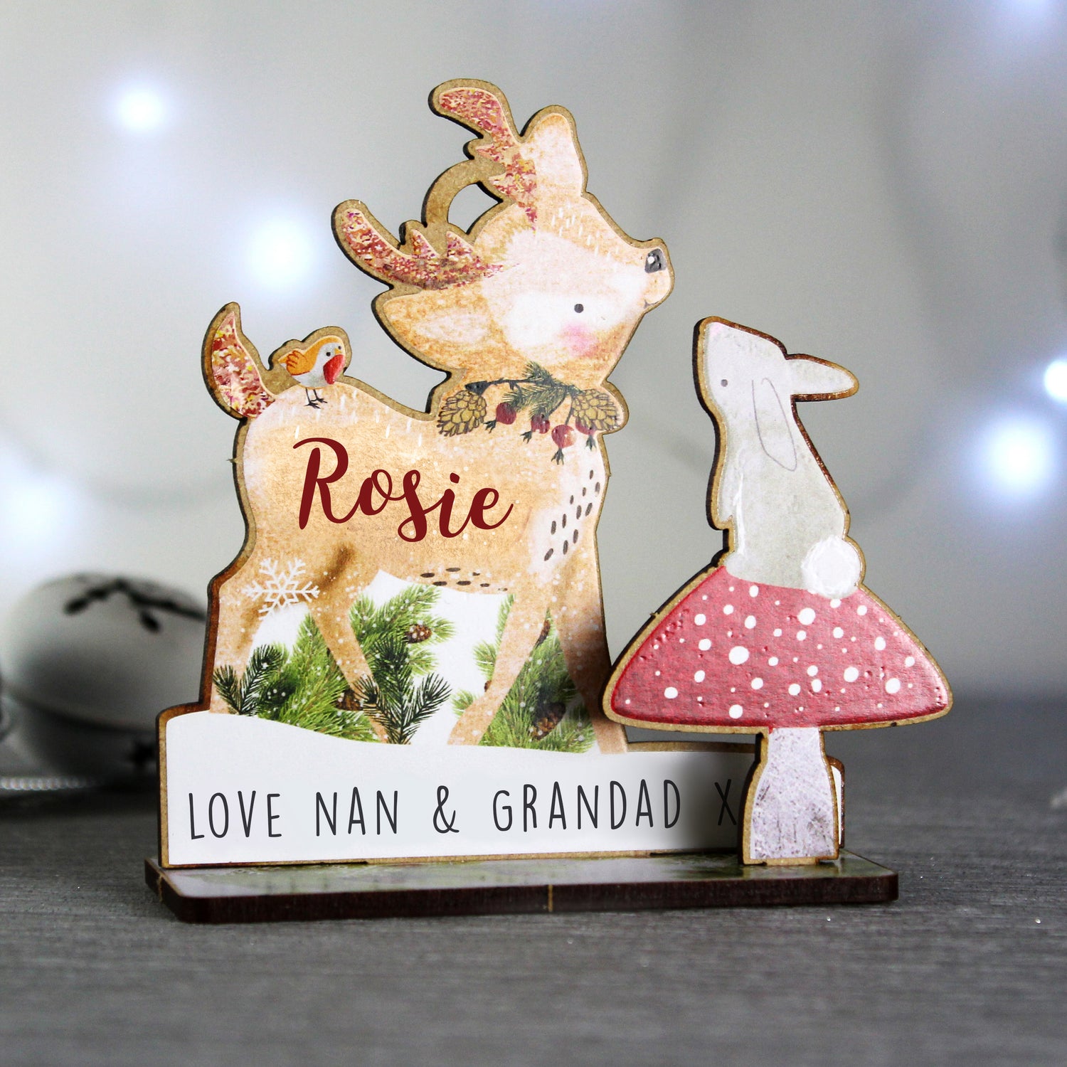 Personalised Make Your Own Festive Fawn 3D Decoration Kit - gift & personalise