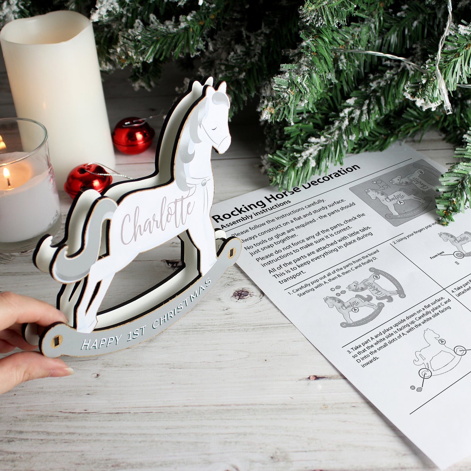 Personalised Make Your Own Rocking Horse 3D Decoration Kit - gift & personalise