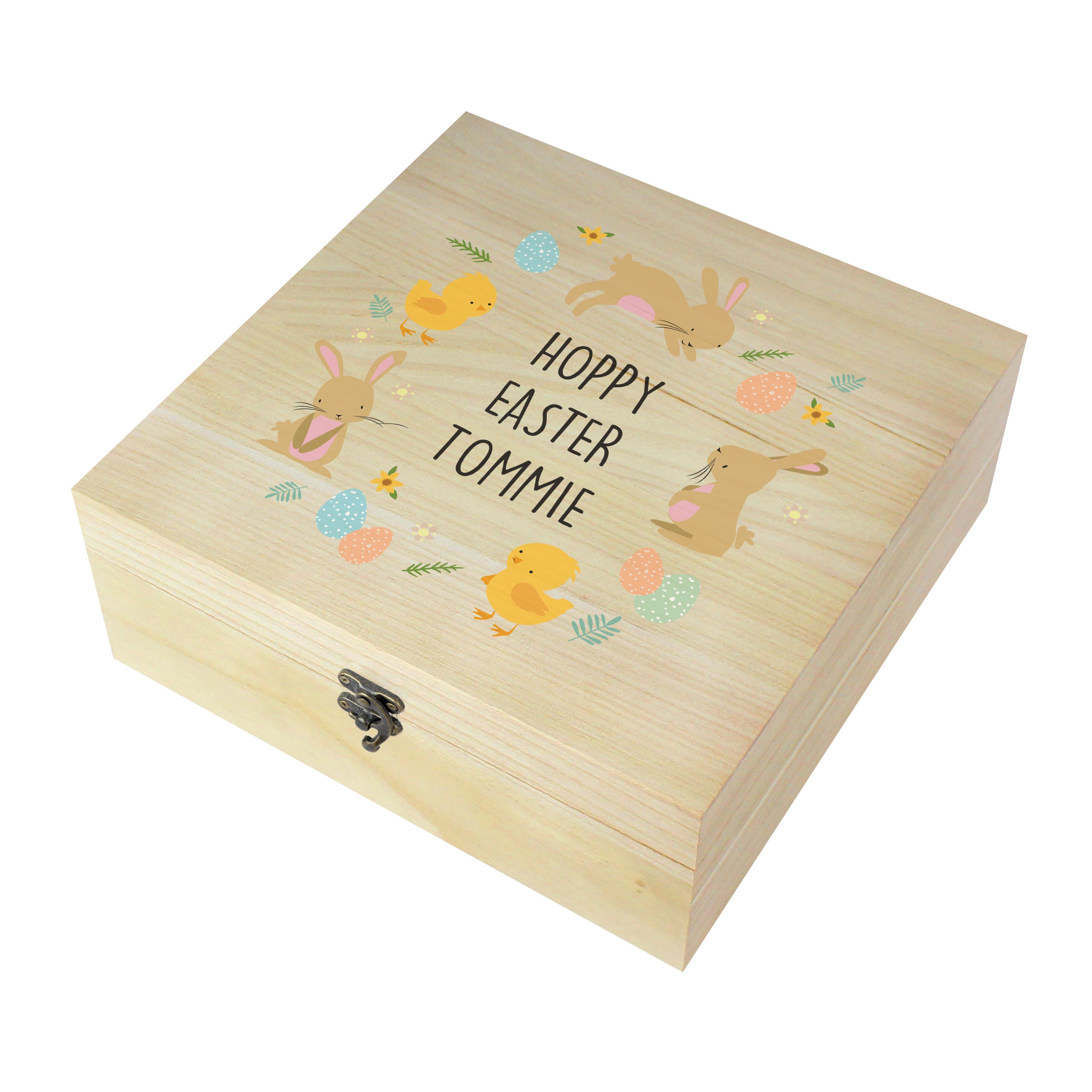 Personalised Easter Bunny Wooden Treat Box - gift & personalise