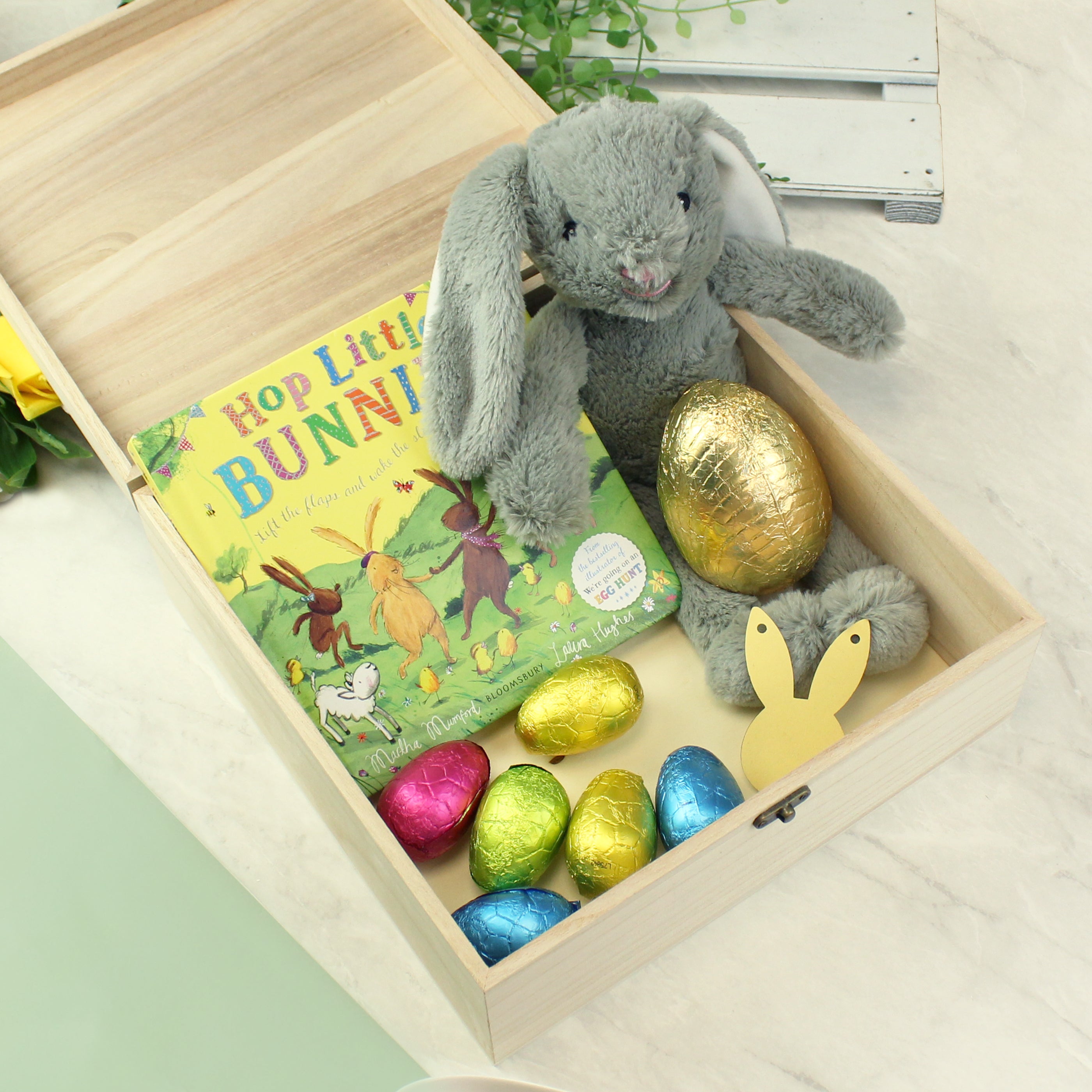 Personalised Easter Bunny Wooden Treat Box - gift & personalise