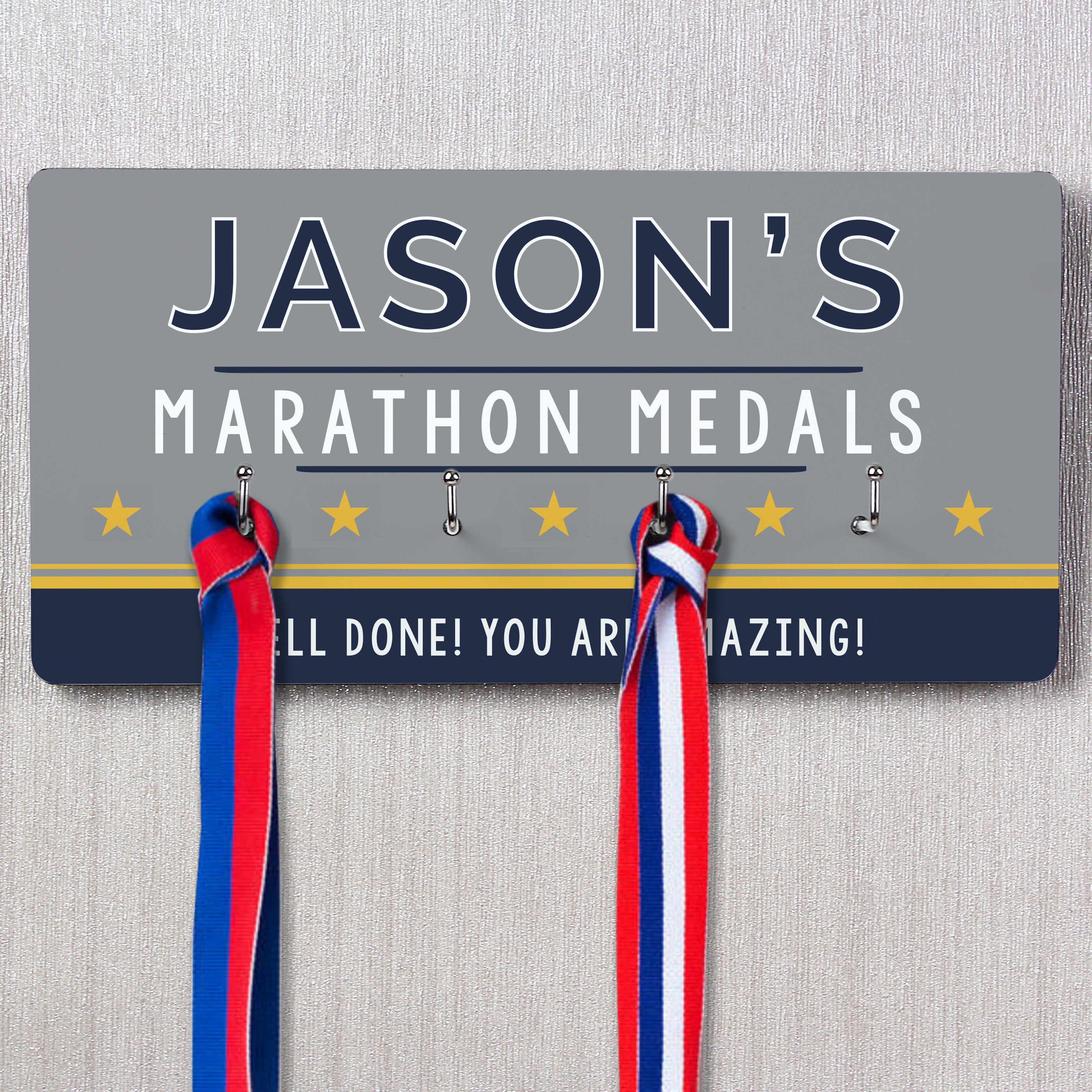 Personalised Achievement Medal Hooks - gift & personalise