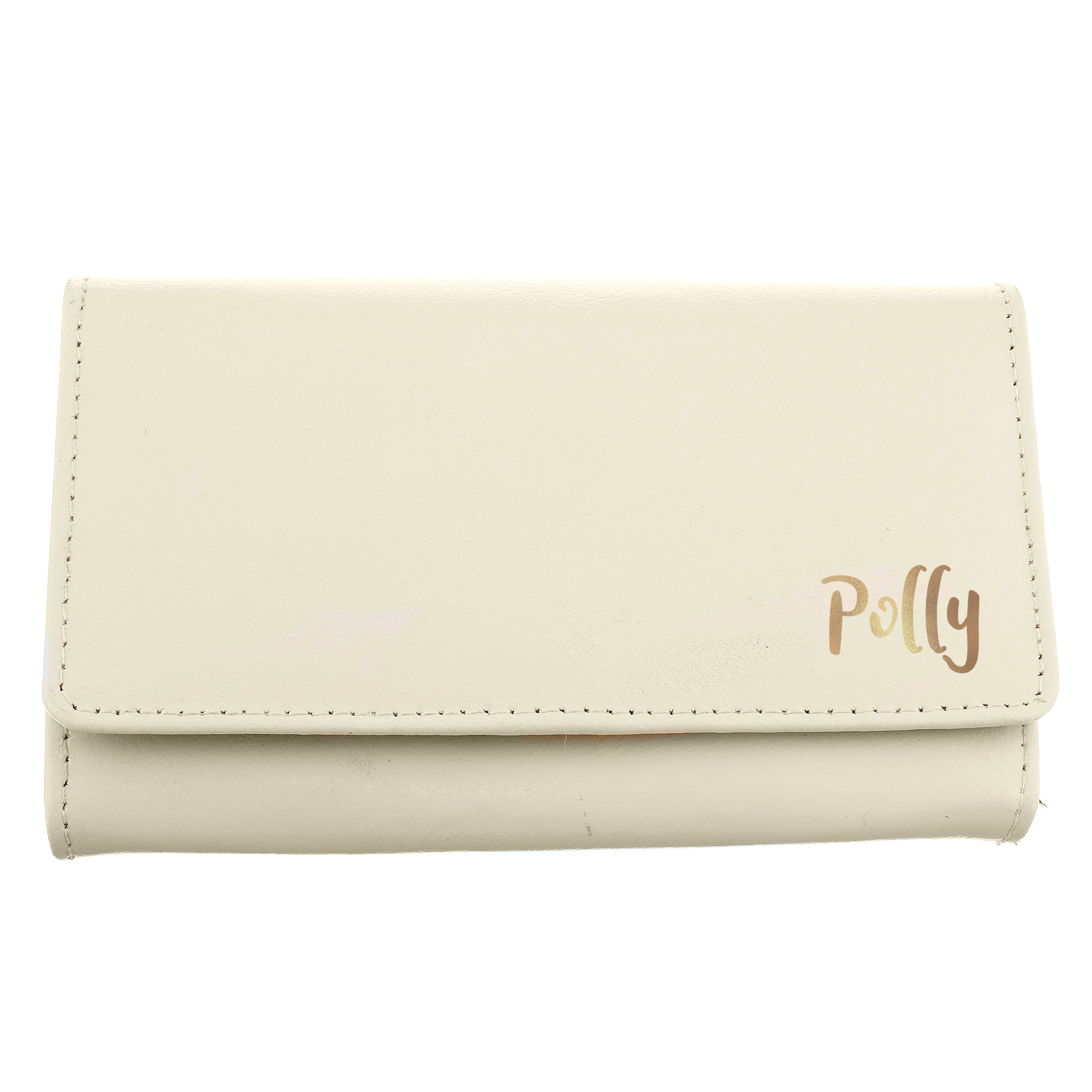 Personalised Gold Name Cream Purse - gift & personalise