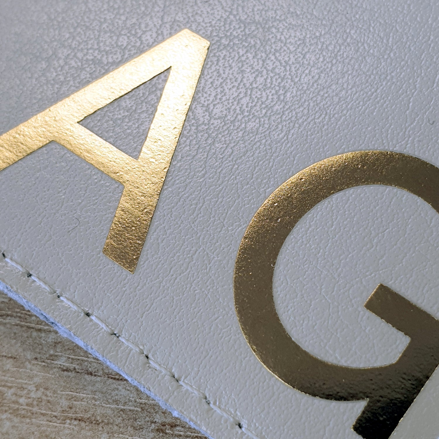 Personalised Gold Initials Cream Luggage Tag - gift & personalise