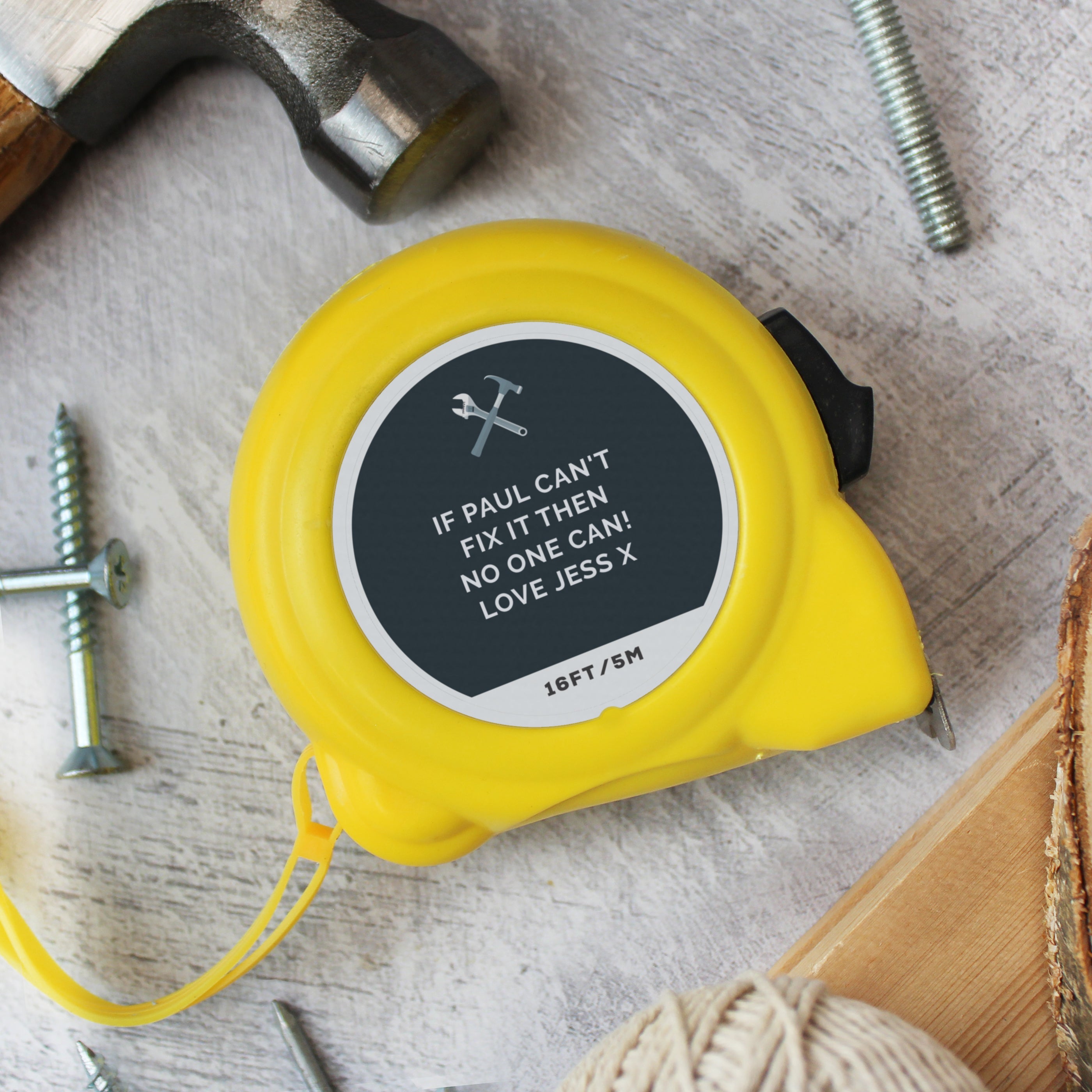 Personalised Tools Tape Measure - gift & personalise