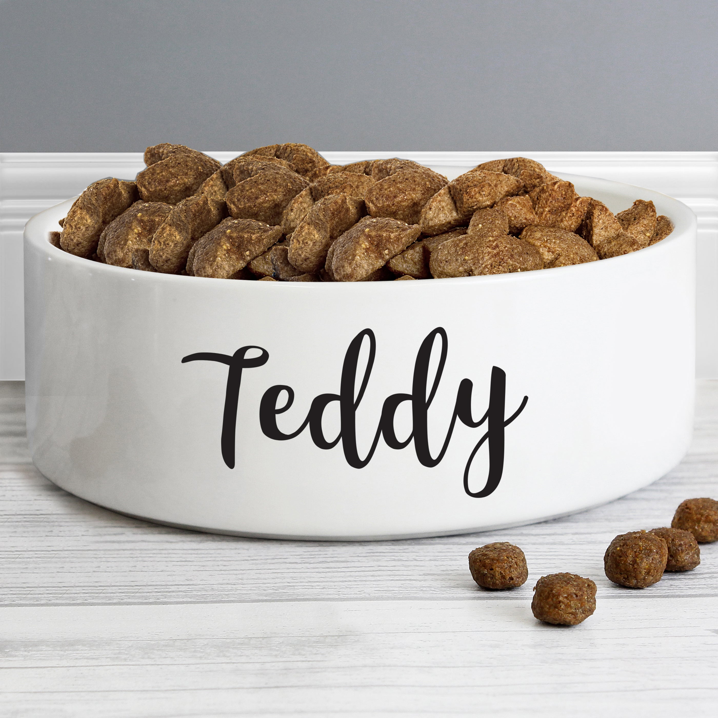 Personalised Any Name 14cm Medium White Pet Bowl - gift & personalise