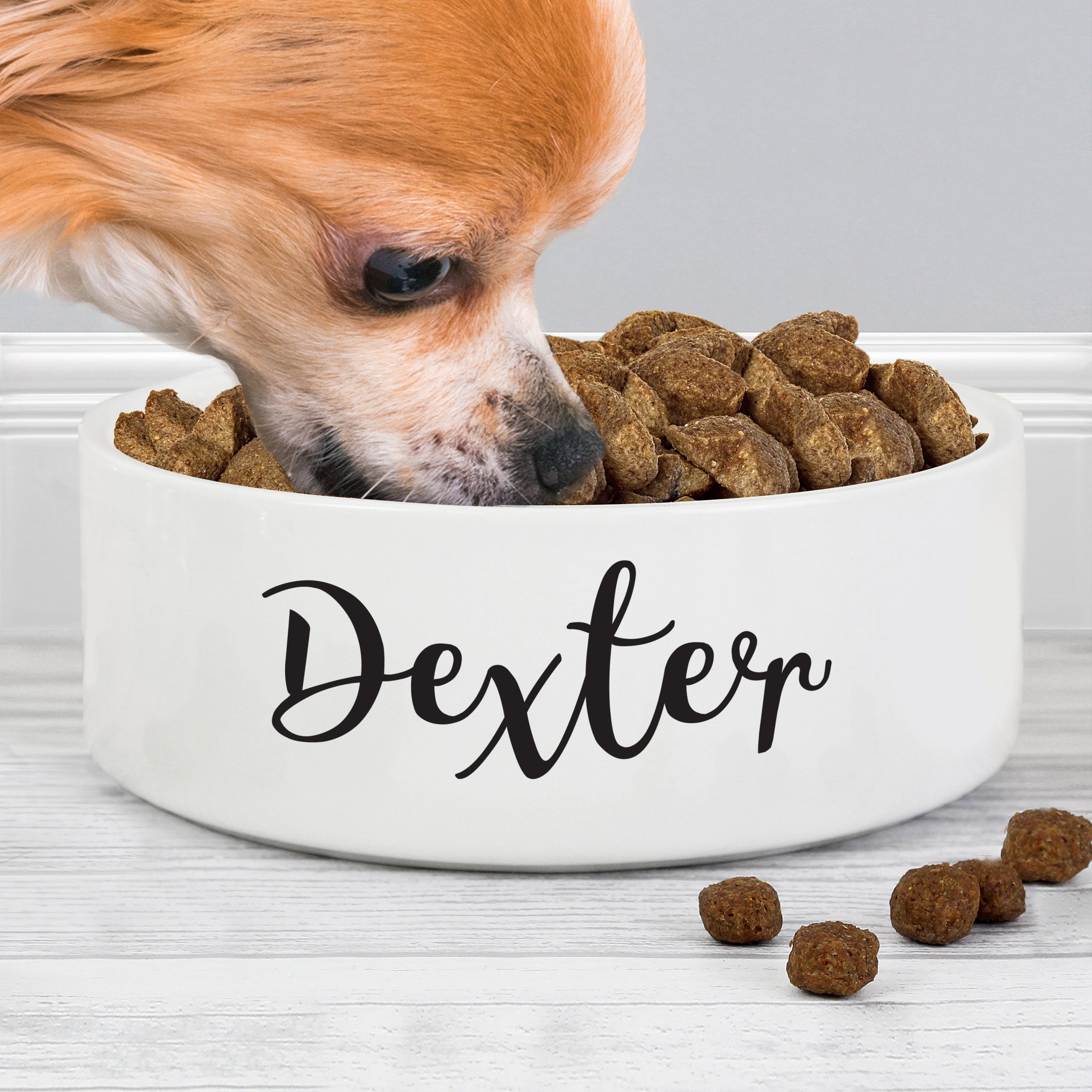 Personalised Any Name 14cm Medium White Pet Bowl - gift & personalise