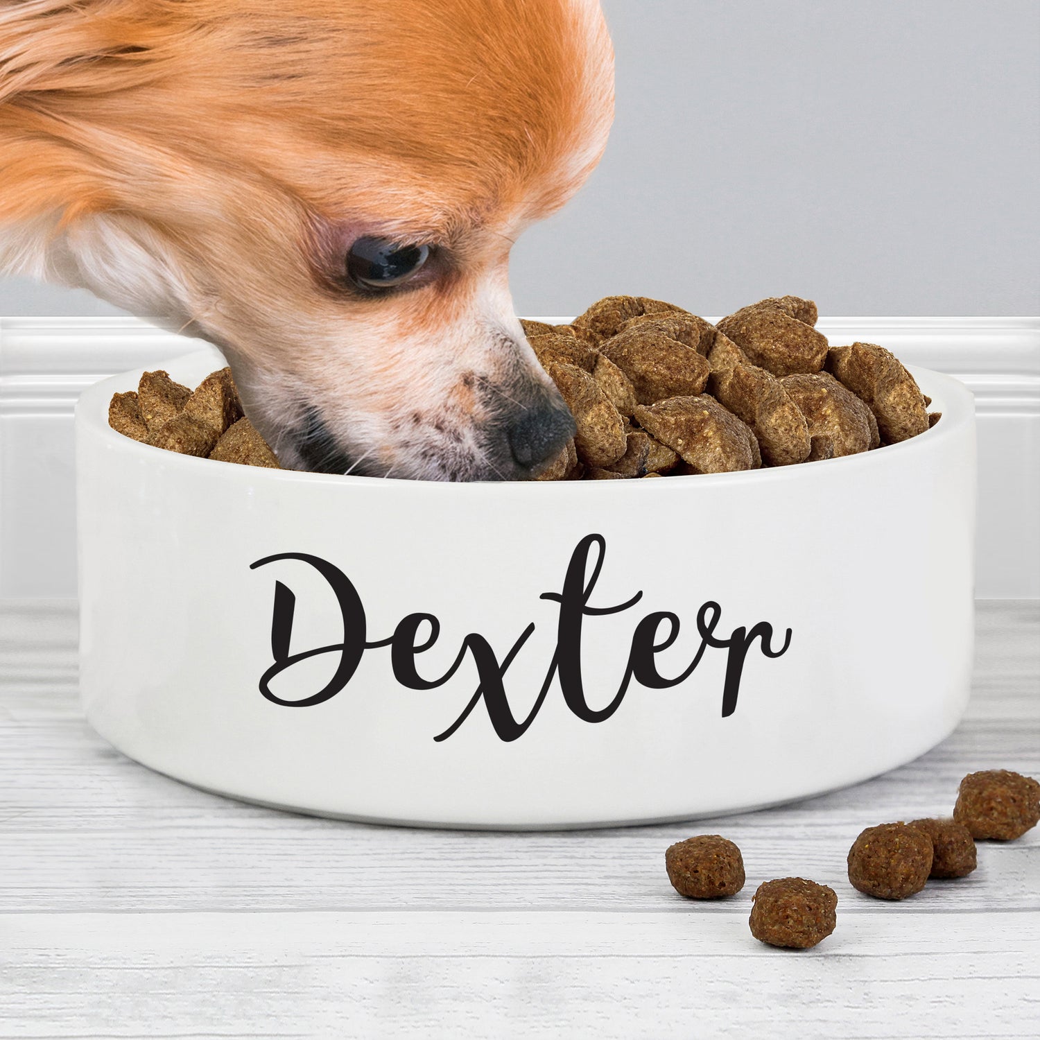 Personalised Any Name 14cm Medium White Pet Bowl - gift & personalise