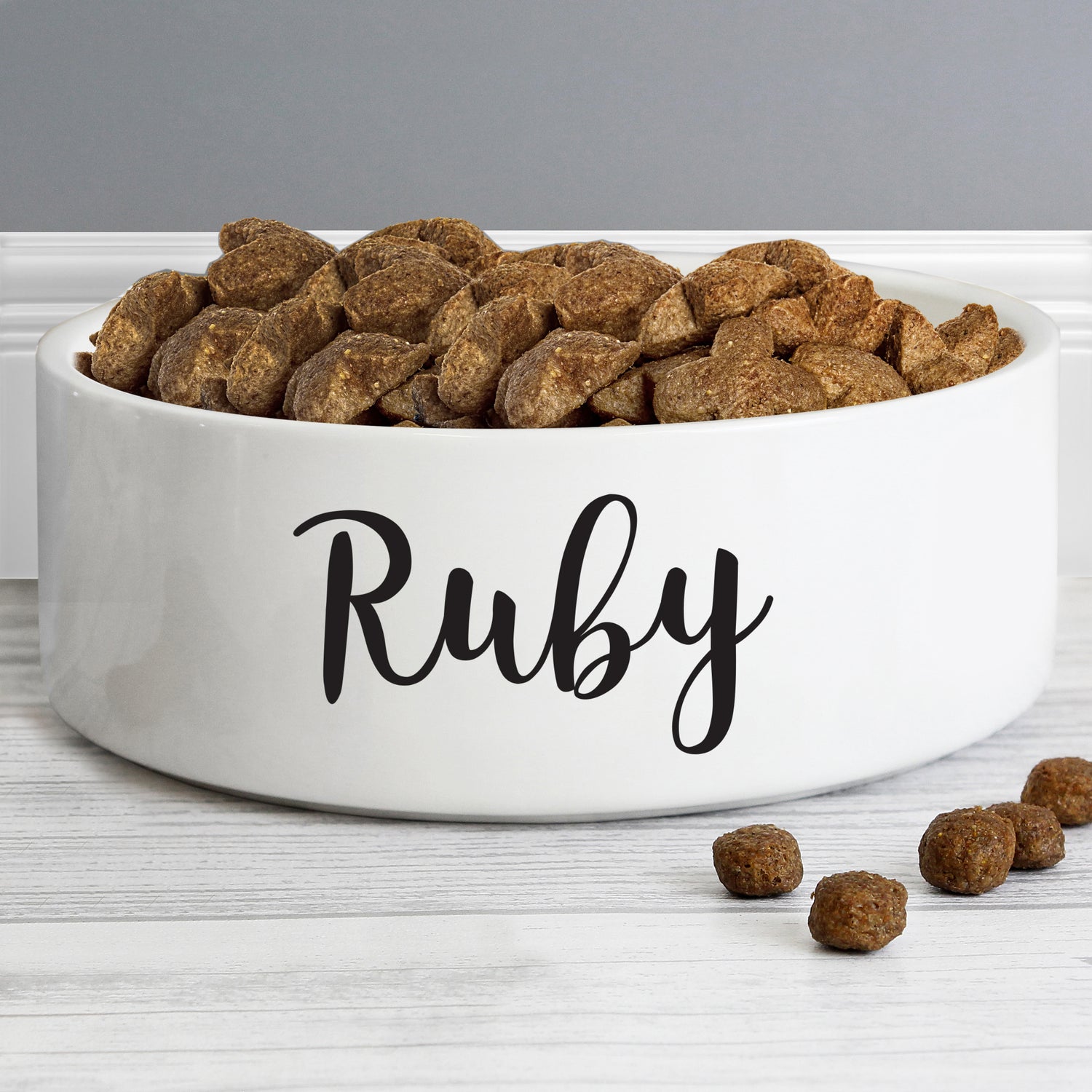 Personalised Any Name 14cm Medium White Pet Bowl - gift & personalise