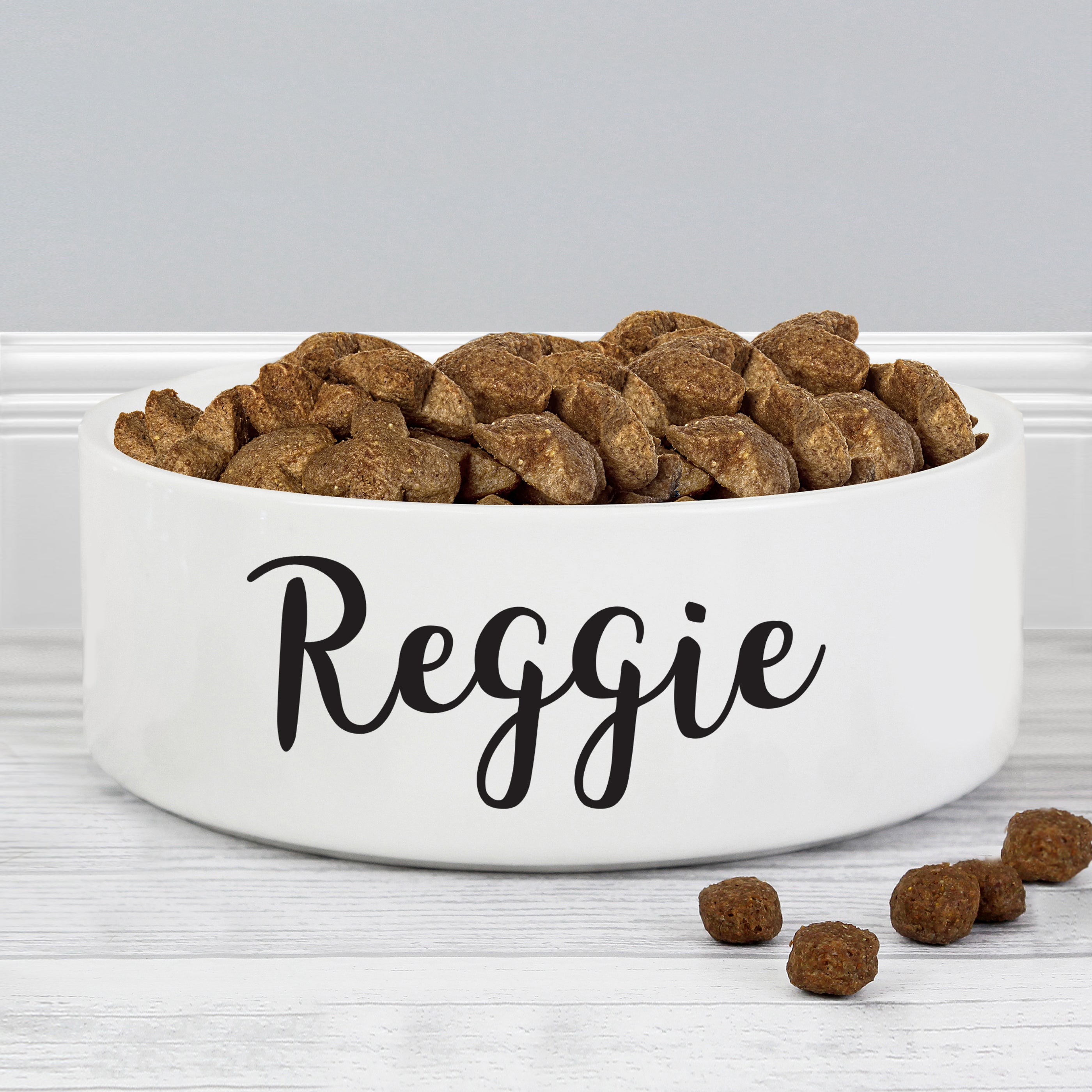 Personalised Any Name 14cm Medium White Pet Bowl - gift & personalise