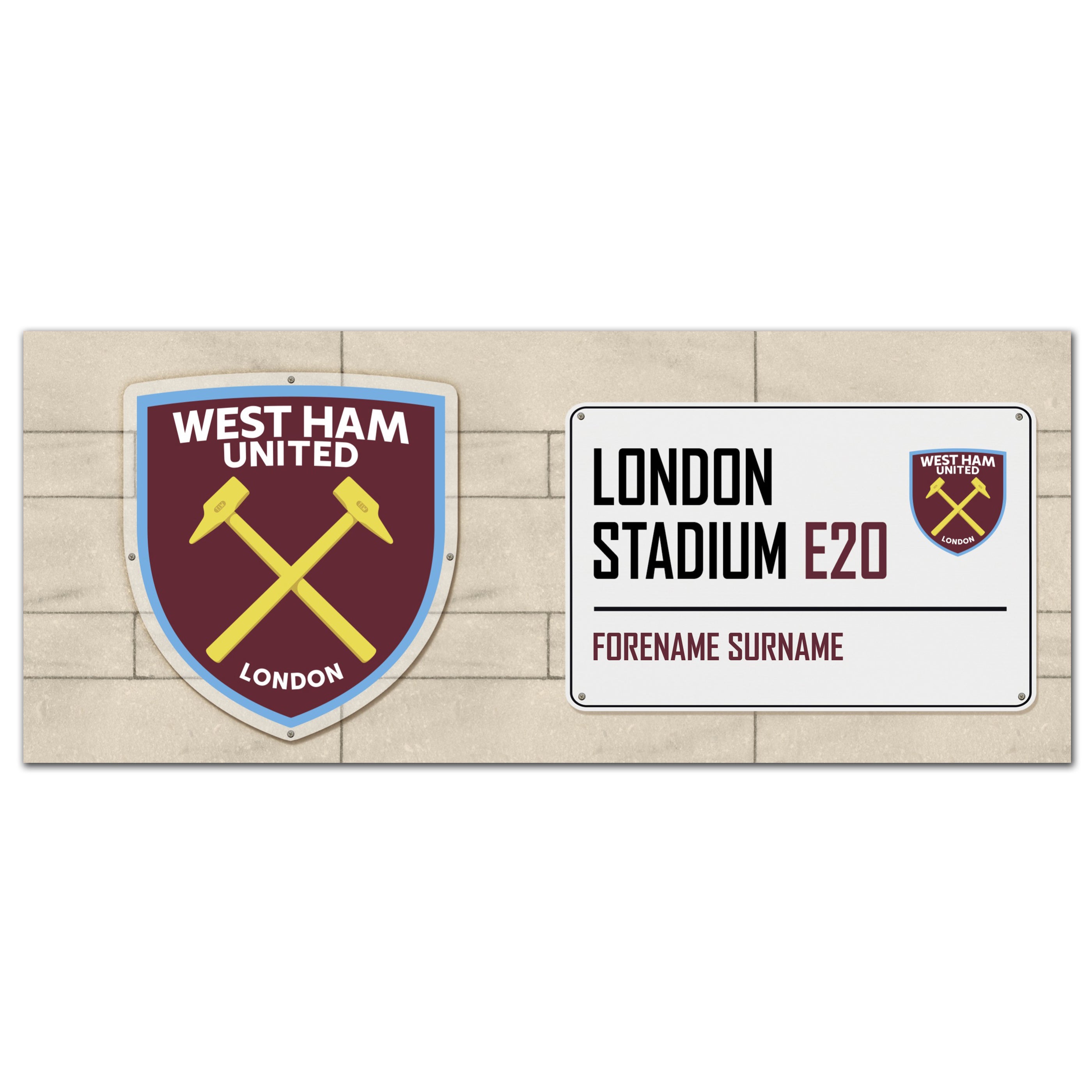 West Ham United FC Street Sign Mug - gift & personalise