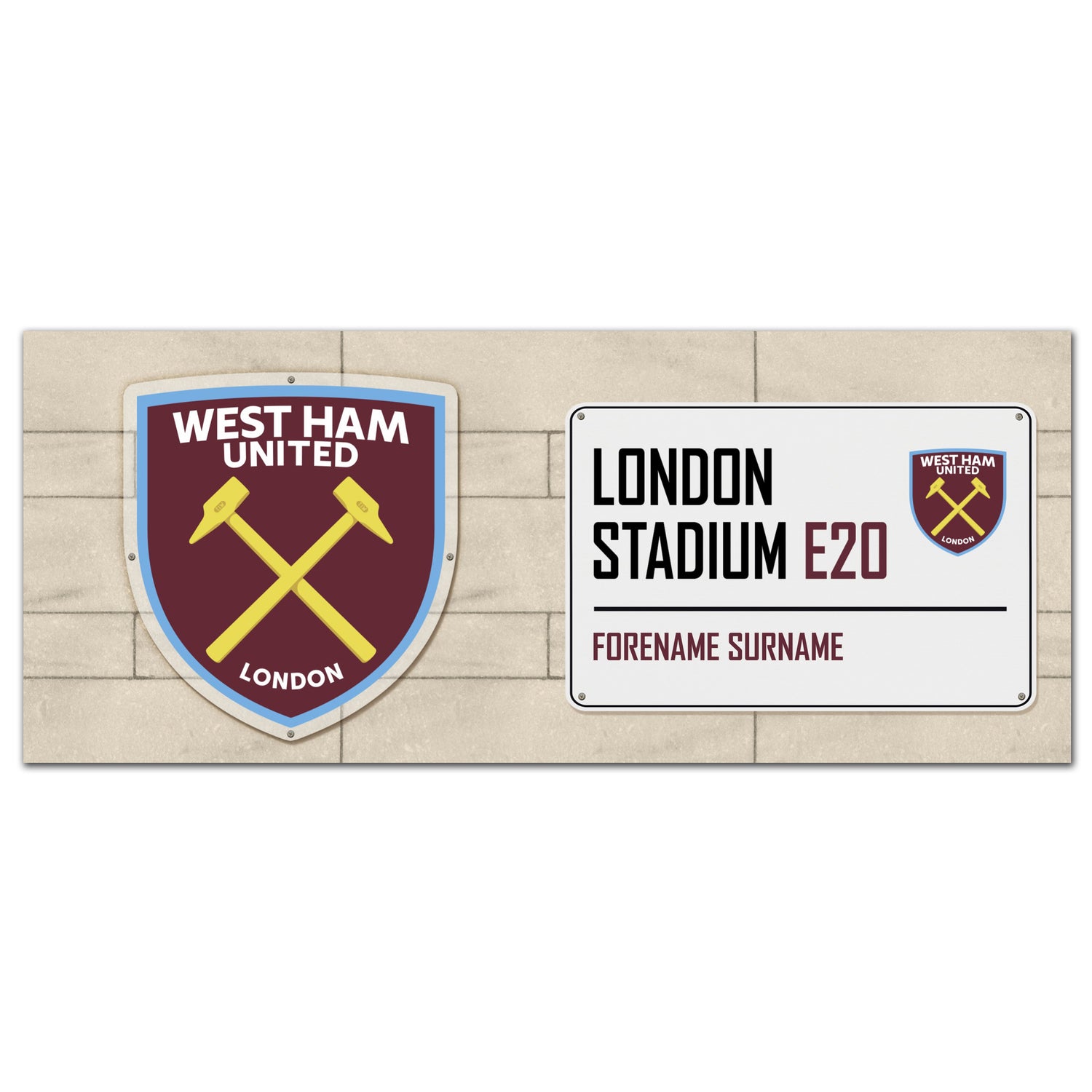 West Ham United FC Street Sign Mug - gift & personalise