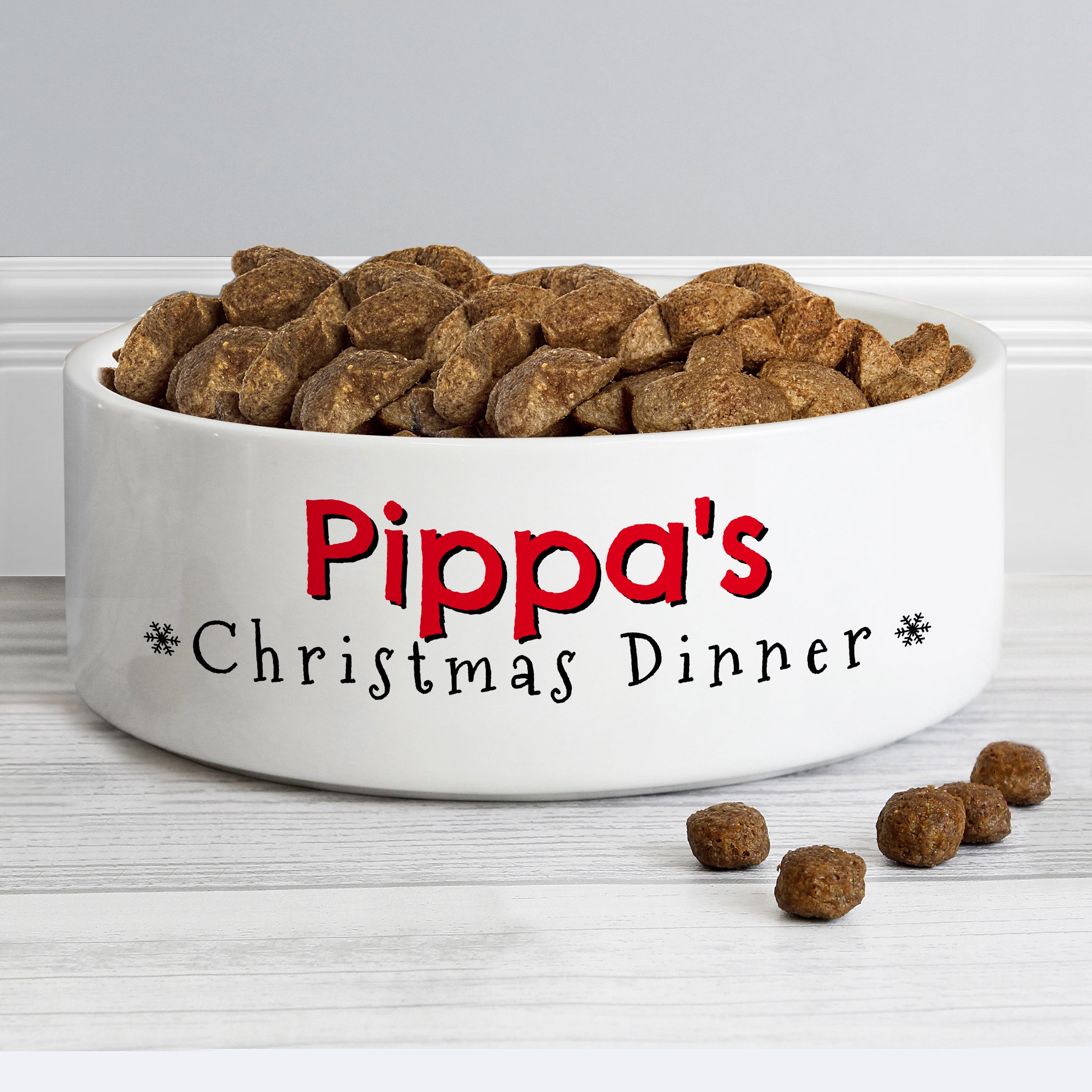Personalised Christmas Dinner 14cm Medium Pet Bowl - gift & personalise