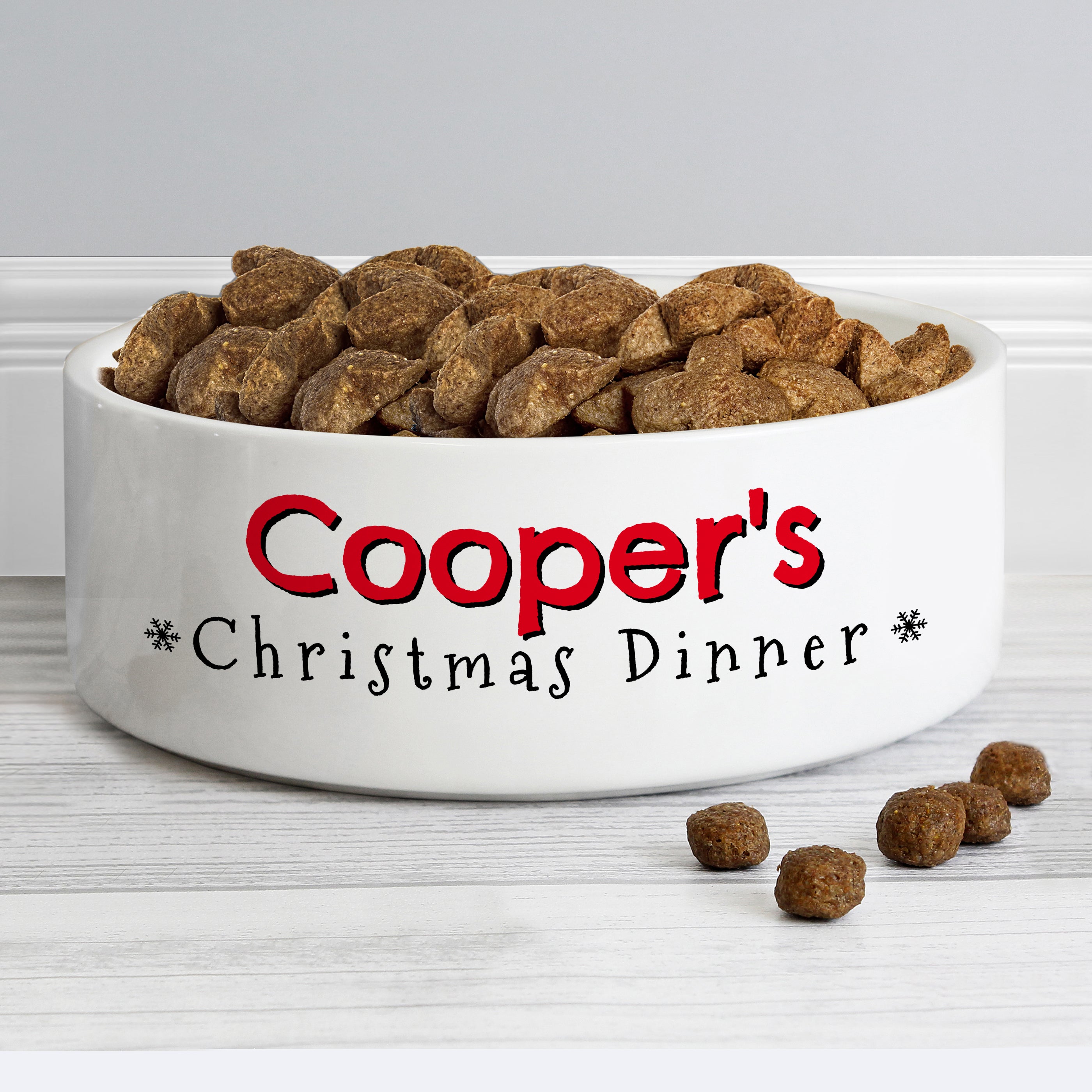 Personalised Christmas Dinner 14cm Medium Pet Bowl - gift & personalise