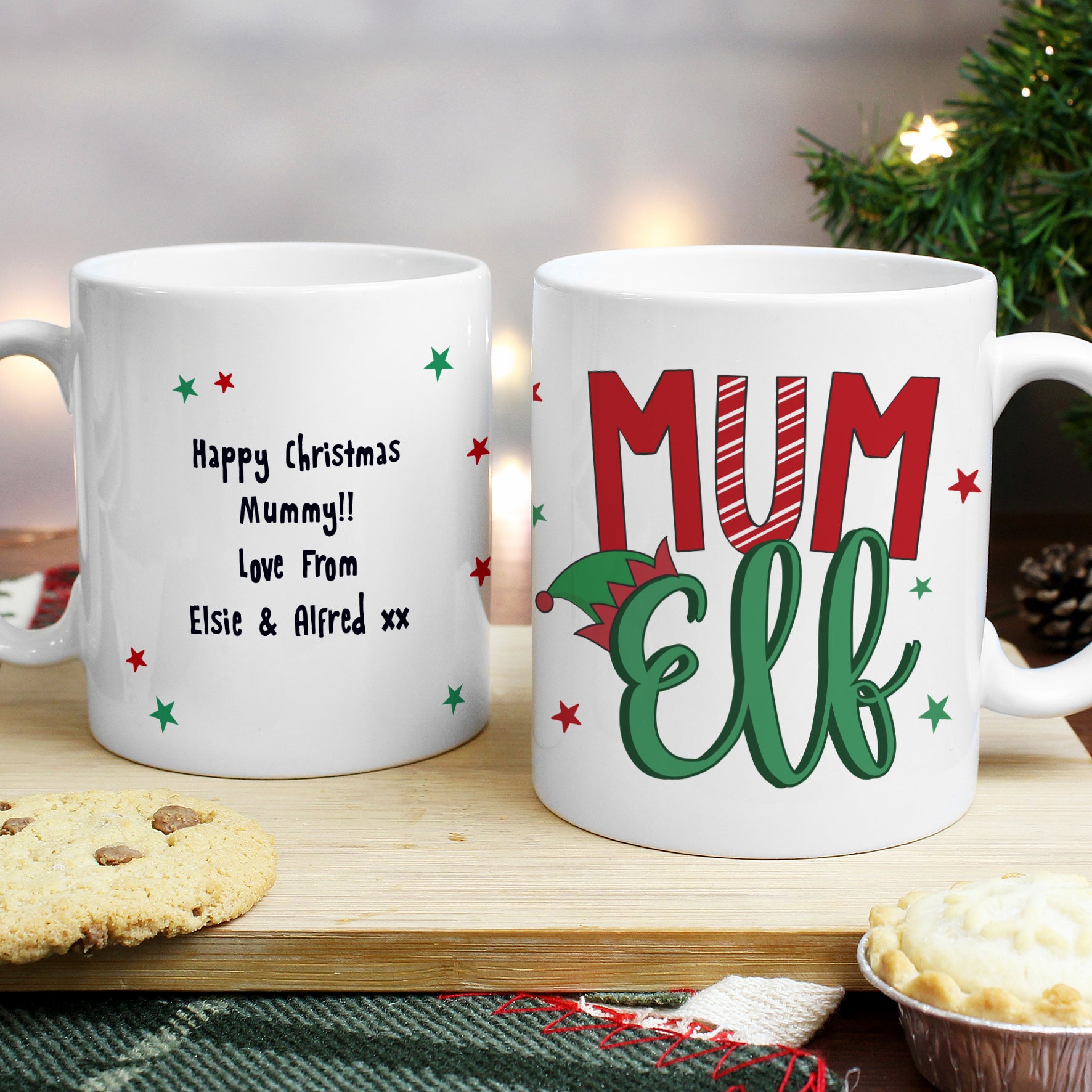 Personalised Mum Elf Mug - gift & personalise