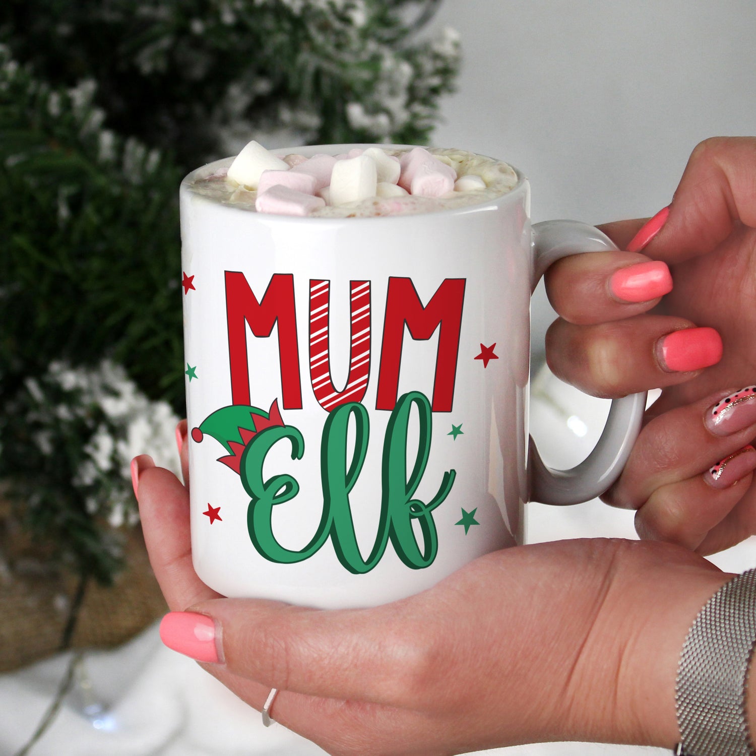 Personalised Mum Elf Mug - gift & personalise