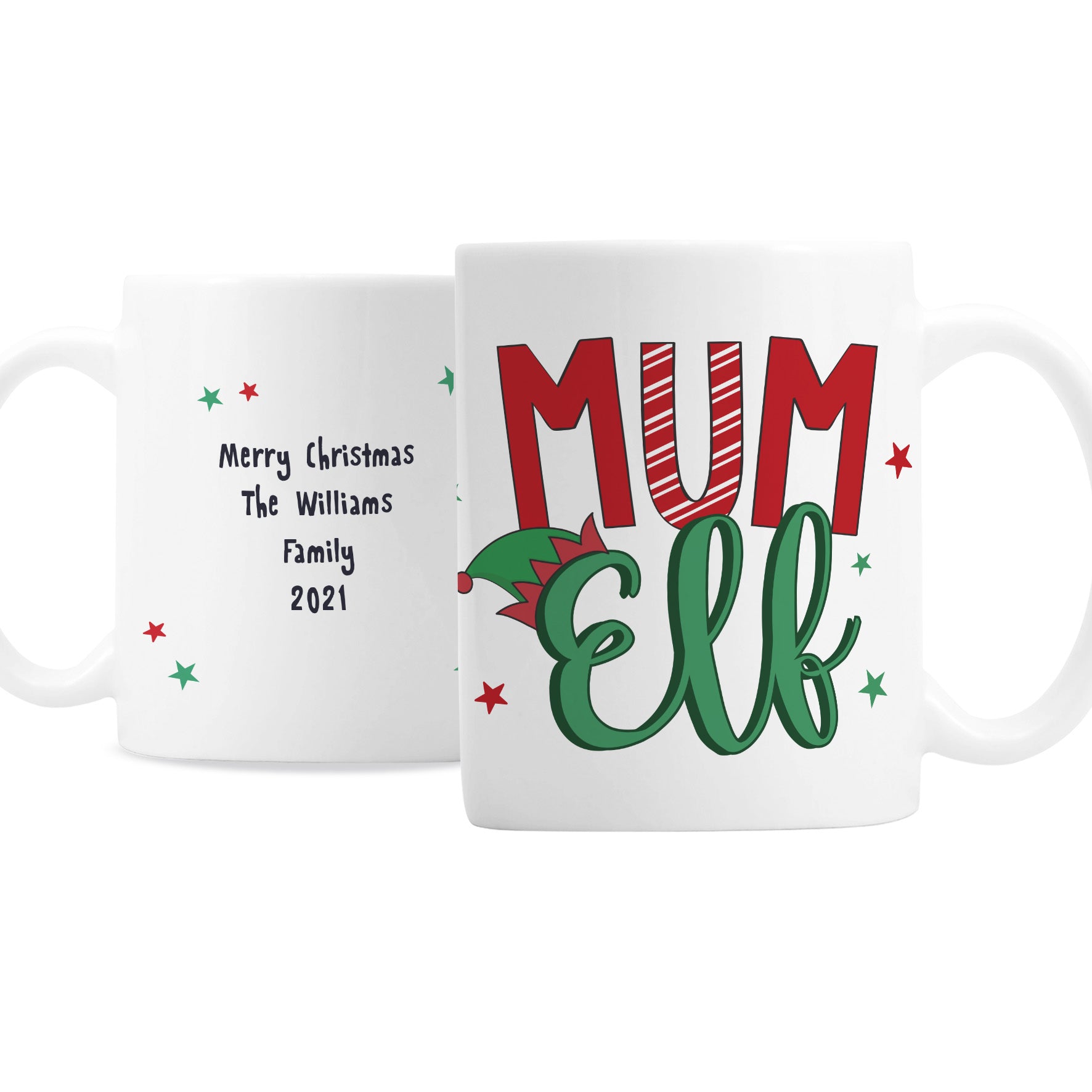 Personalised Mum Elf Mug - gift & personalise