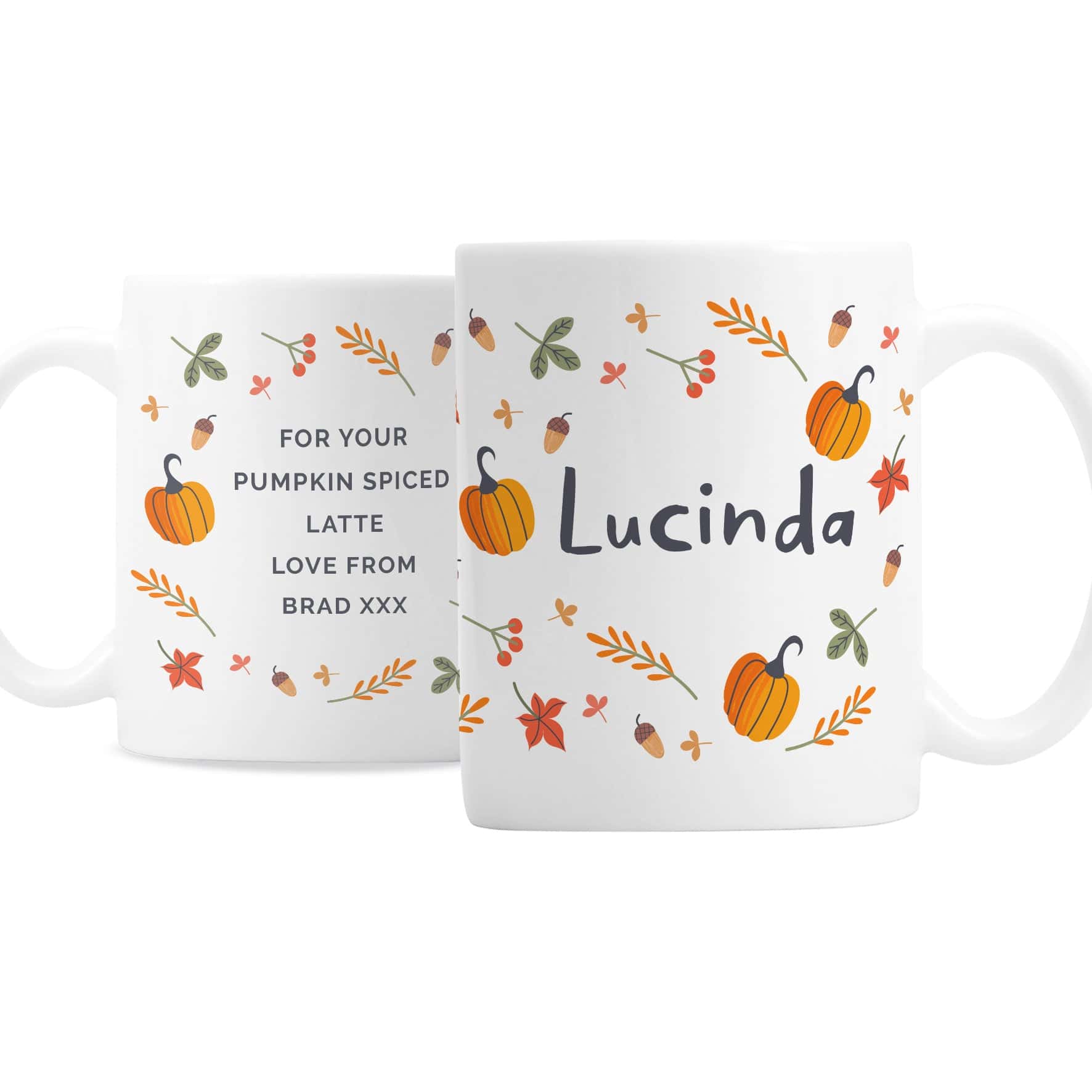 Personalised Pumpkin Mug - gift & personalise