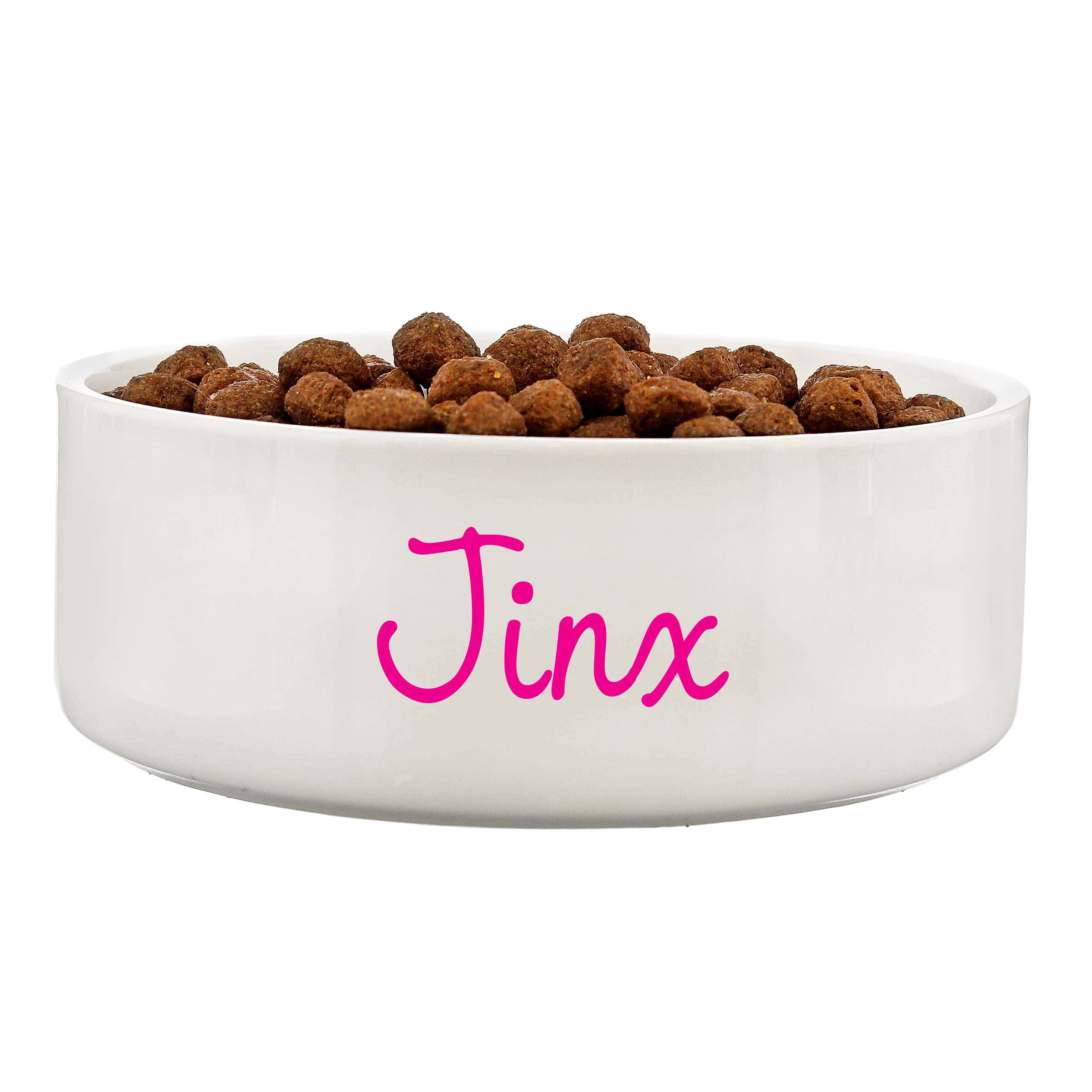 Personalised Pink Name 14cm Medium Pet Bowl - gift & personalise