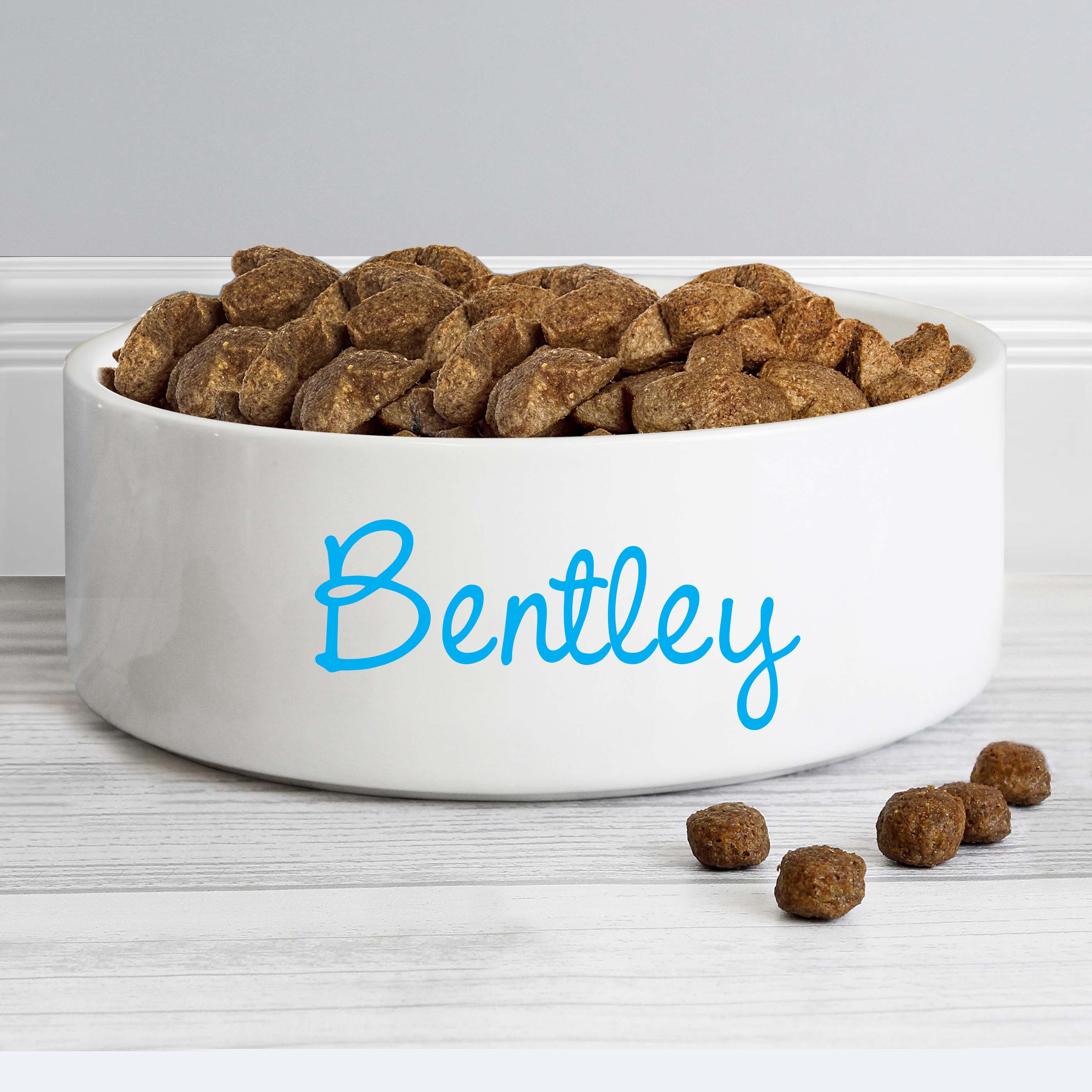 Personalised Blue Name 14cm Medium Pet Bowl - gift & personalise