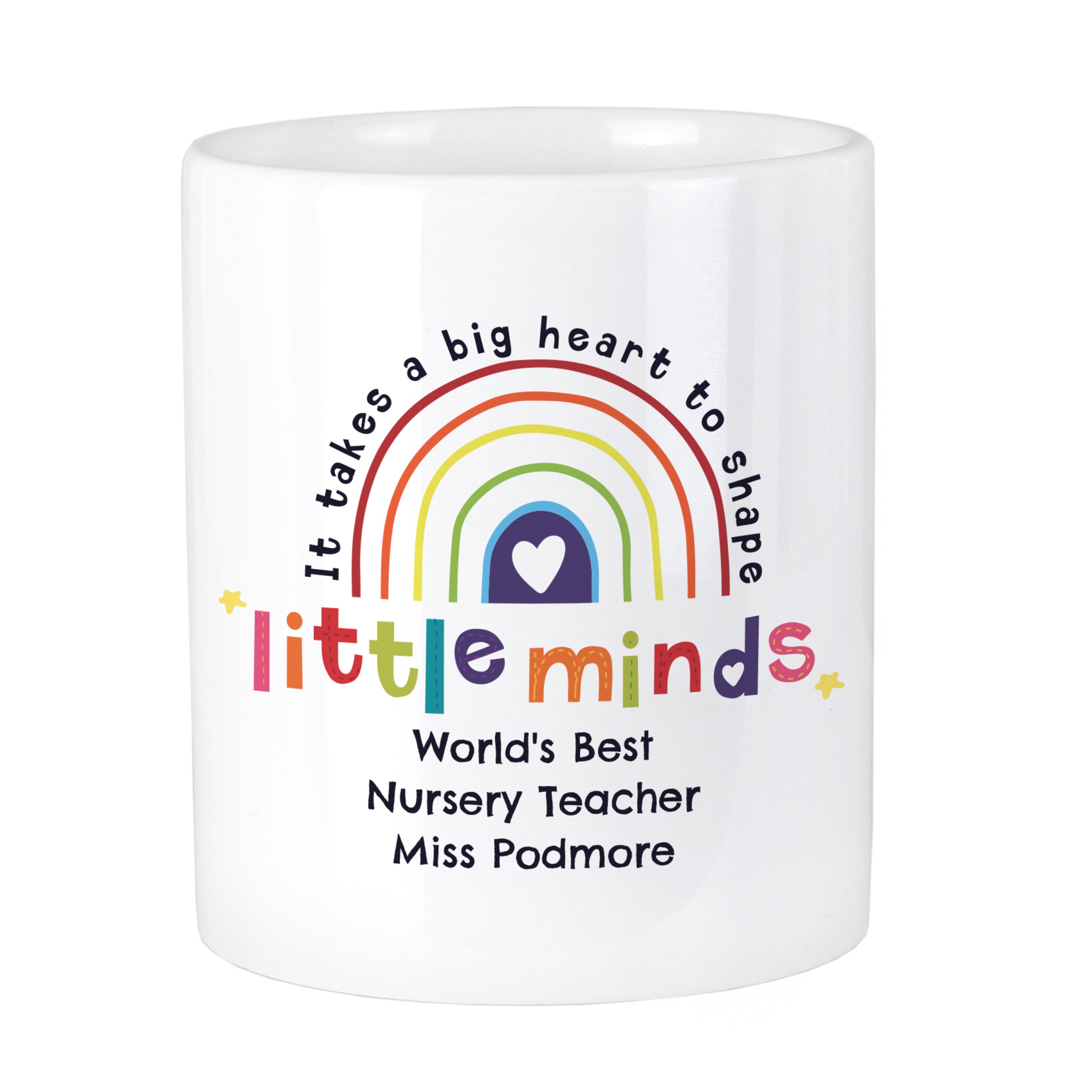 Personalised Shape Little Minds Ceramic Storage Pot - gift & personalise