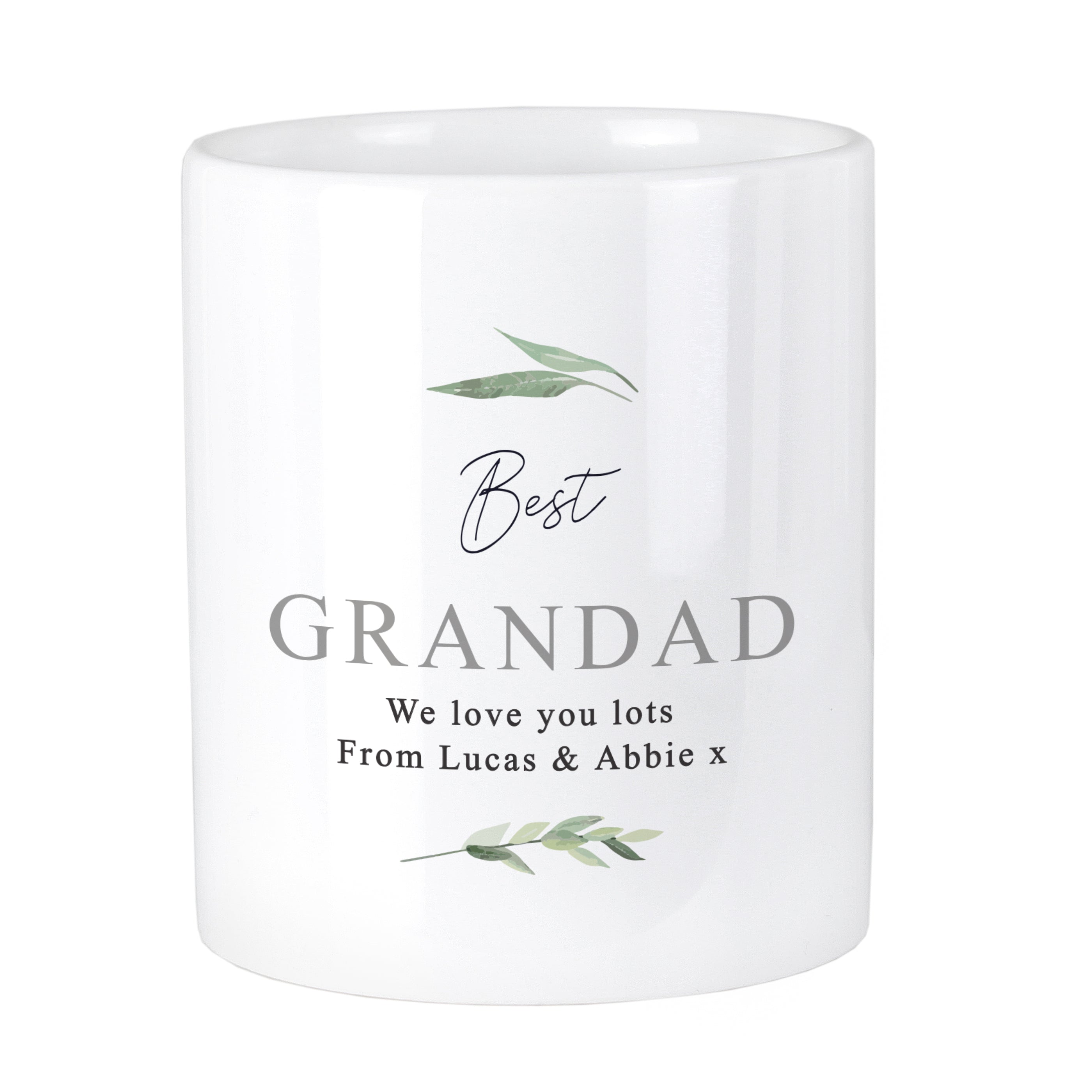 Personalised Free Text Botanical Ceramic Storage Pot - gift & personalise