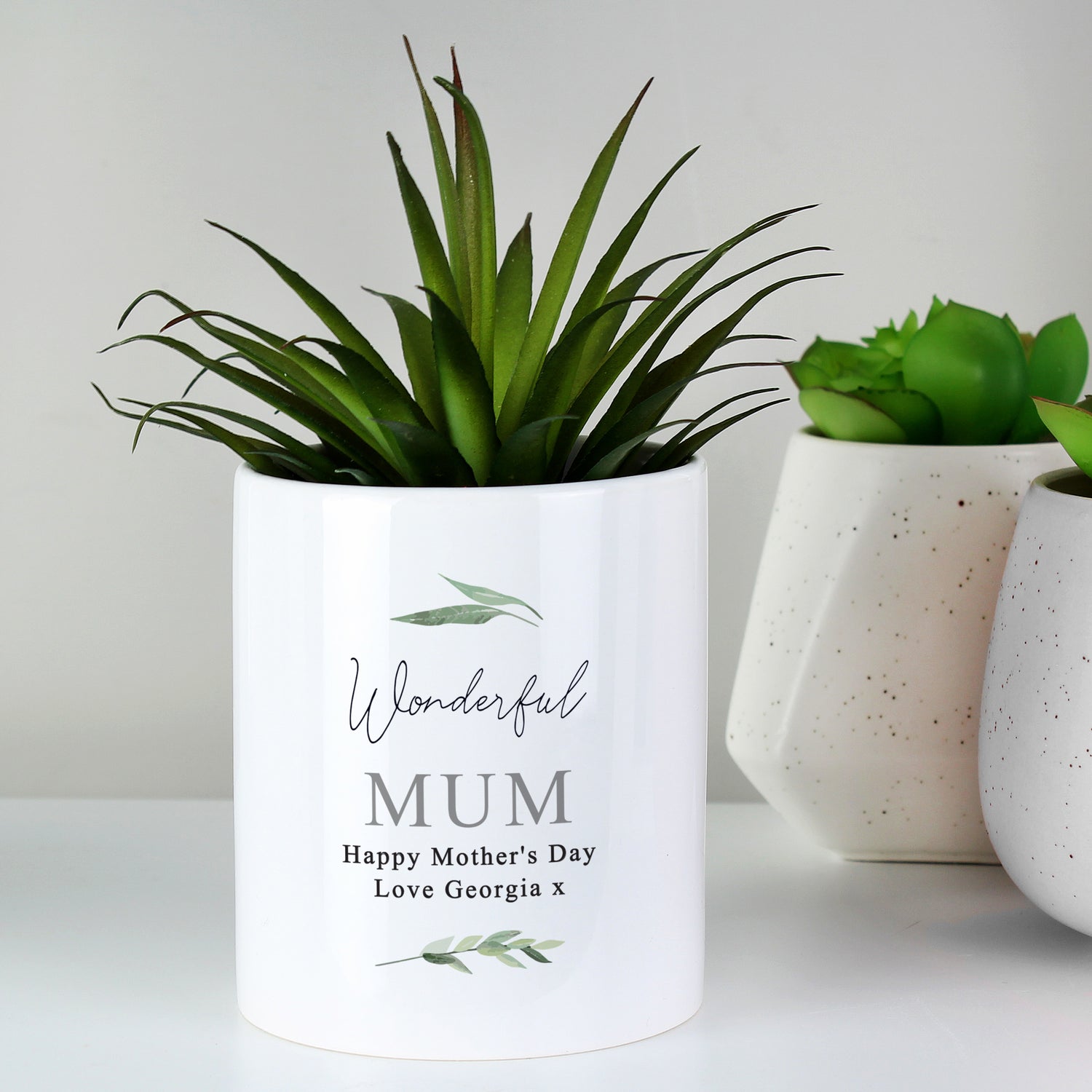 Personalised Free Text Botanical Ceramic Storage Pot - gift & personalise