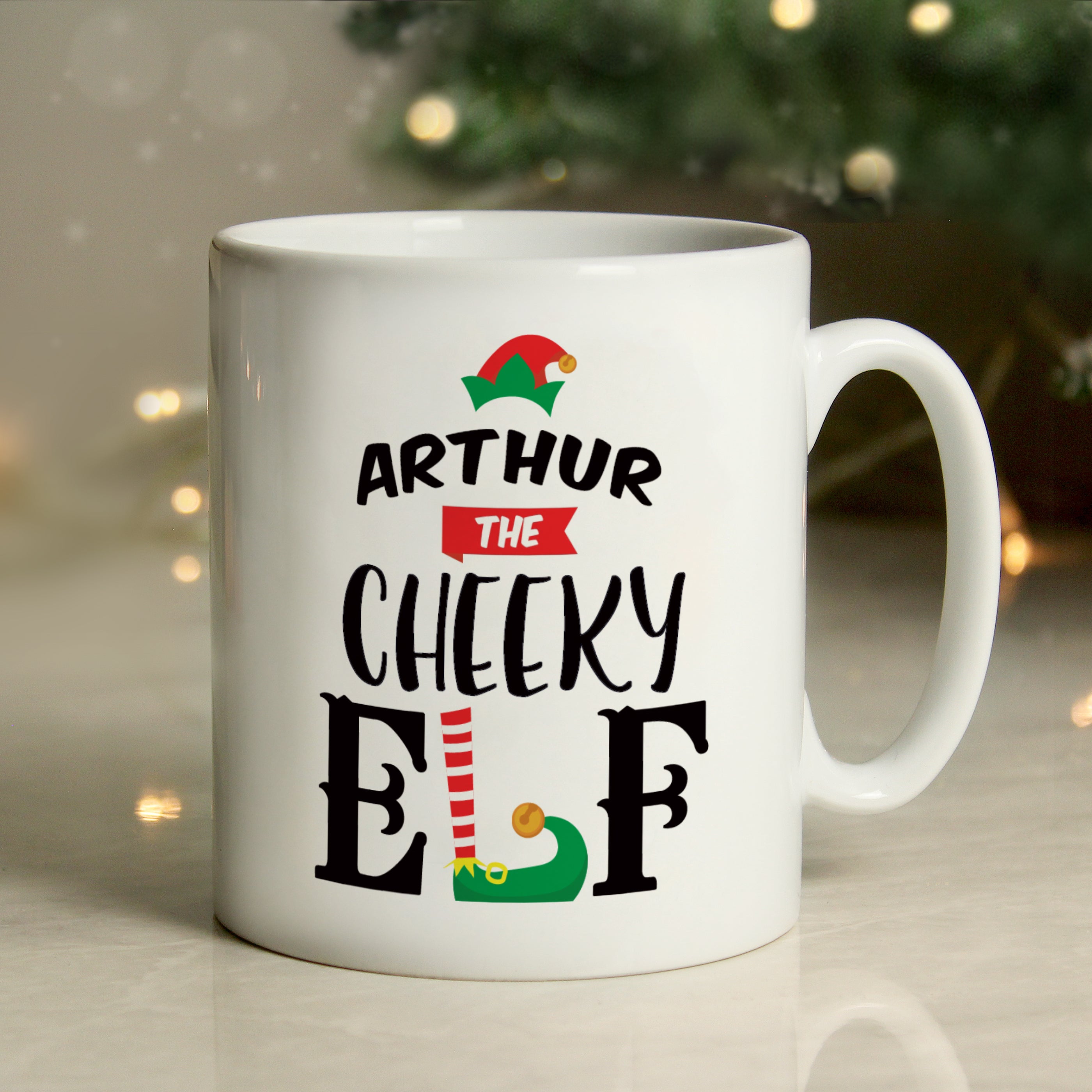 Personalised Elf Christmas Mug - gift & personalise