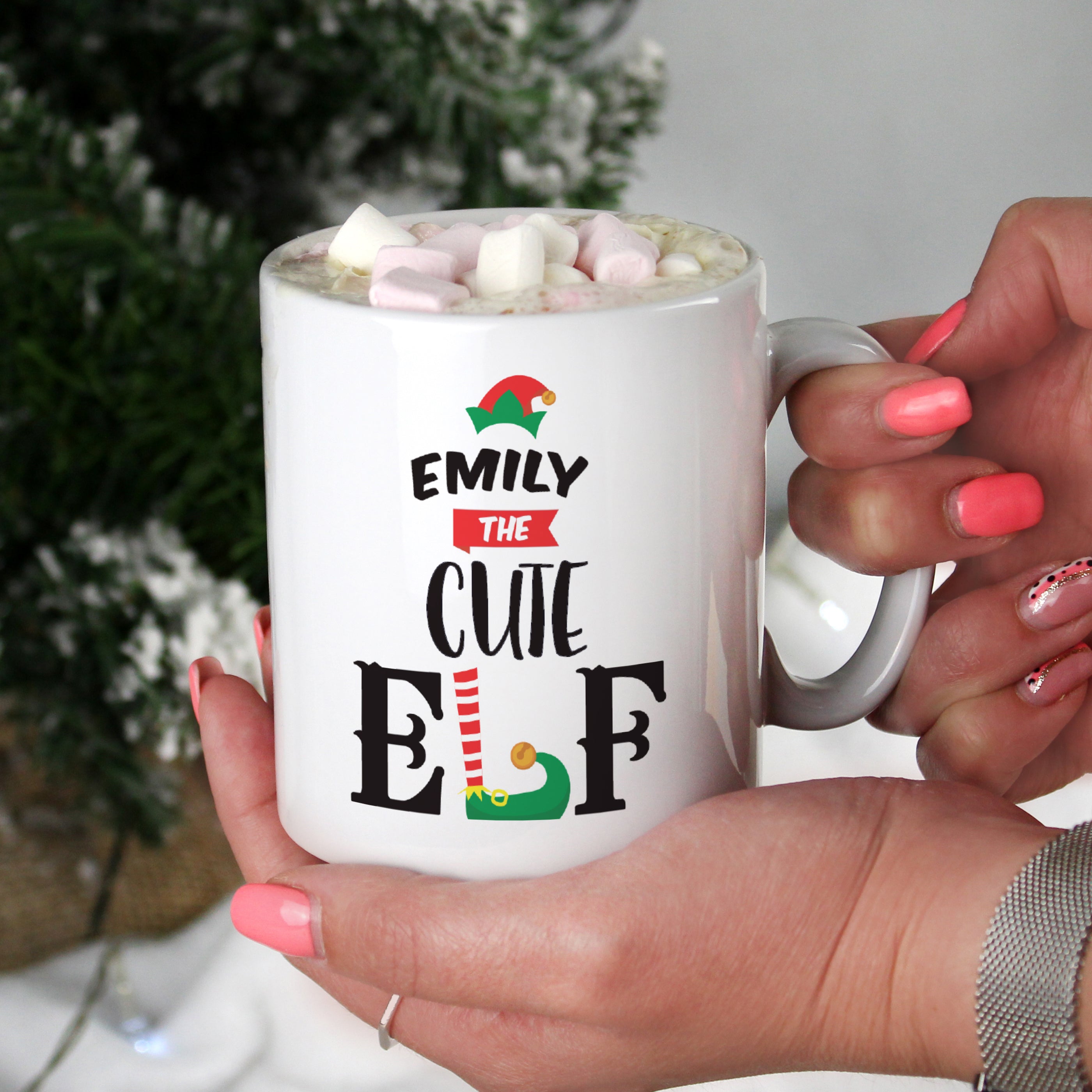 Personalised Elf Christmas Mug - gift & personalise