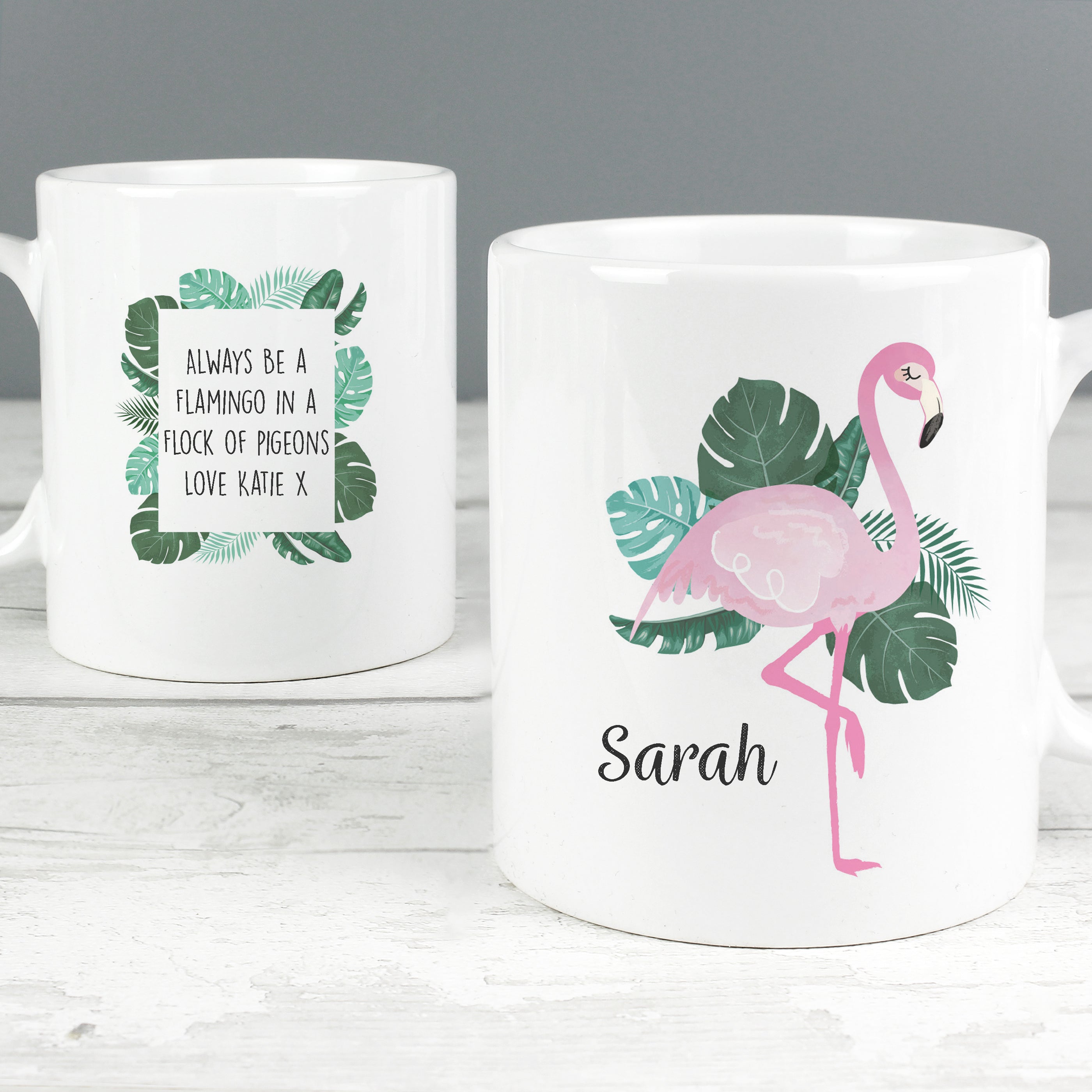 Personalised Flamingo Mug - gift & personalise