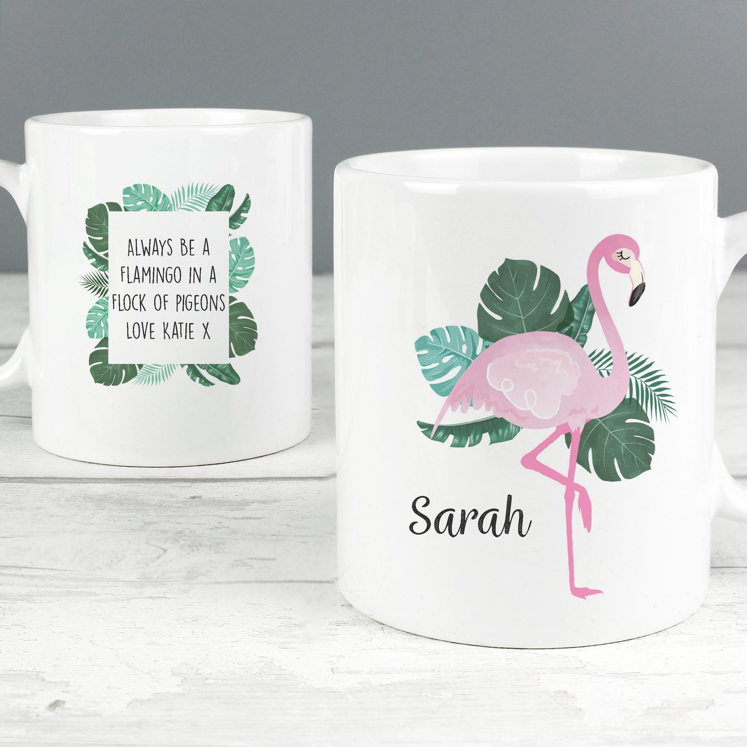 Personalised Flamingo Mug - gift & personalise