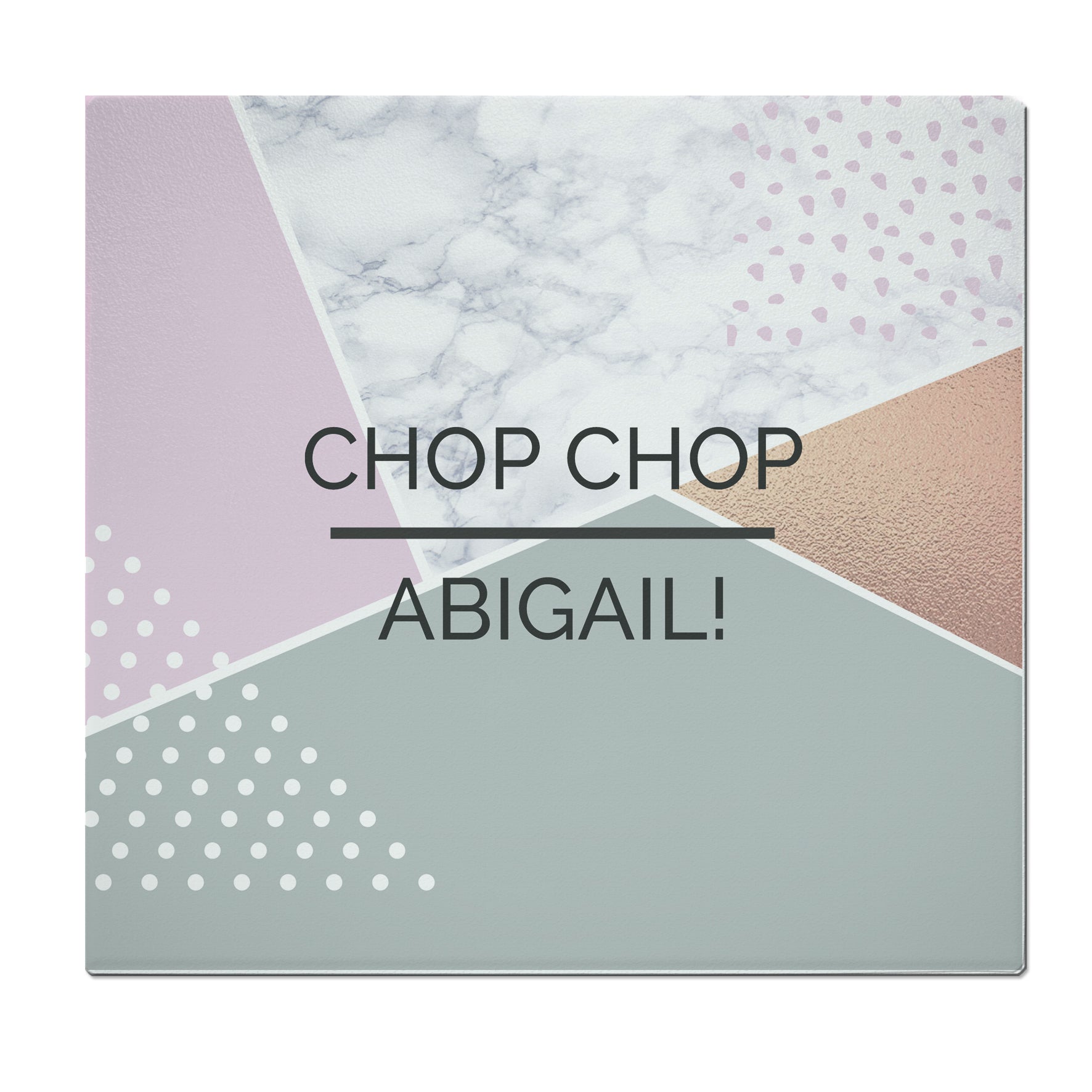 Personalised Geometric Glass Chopping Board/Worktop Saver - gift & personalise